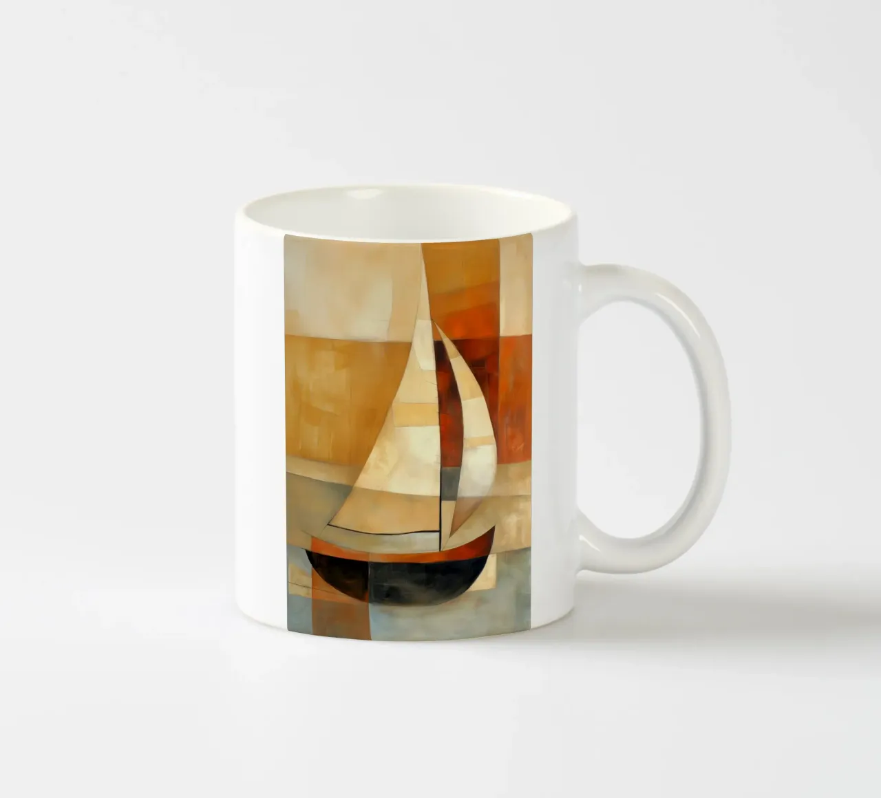 zeilboot astratto tazza in ceramica da Imagine