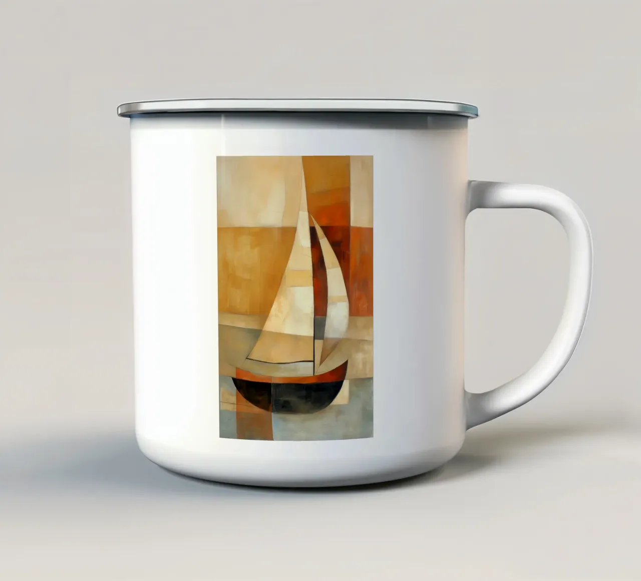 zeilboot astratto tazza in smalto da Imagine