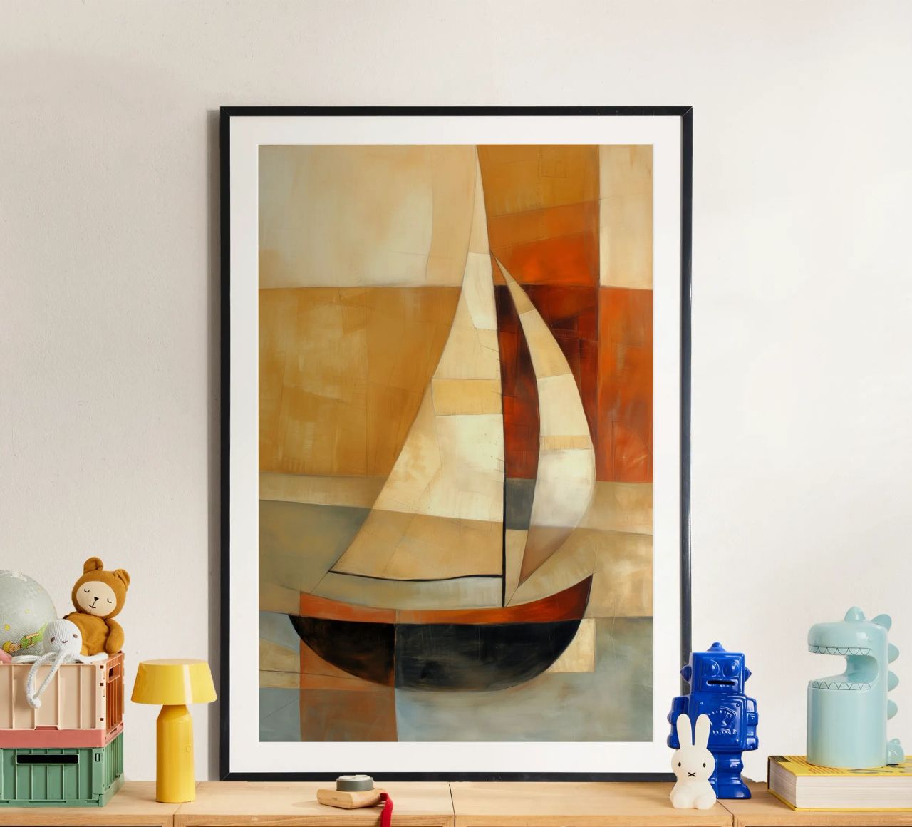 zeilboot abstract poster by Imagine