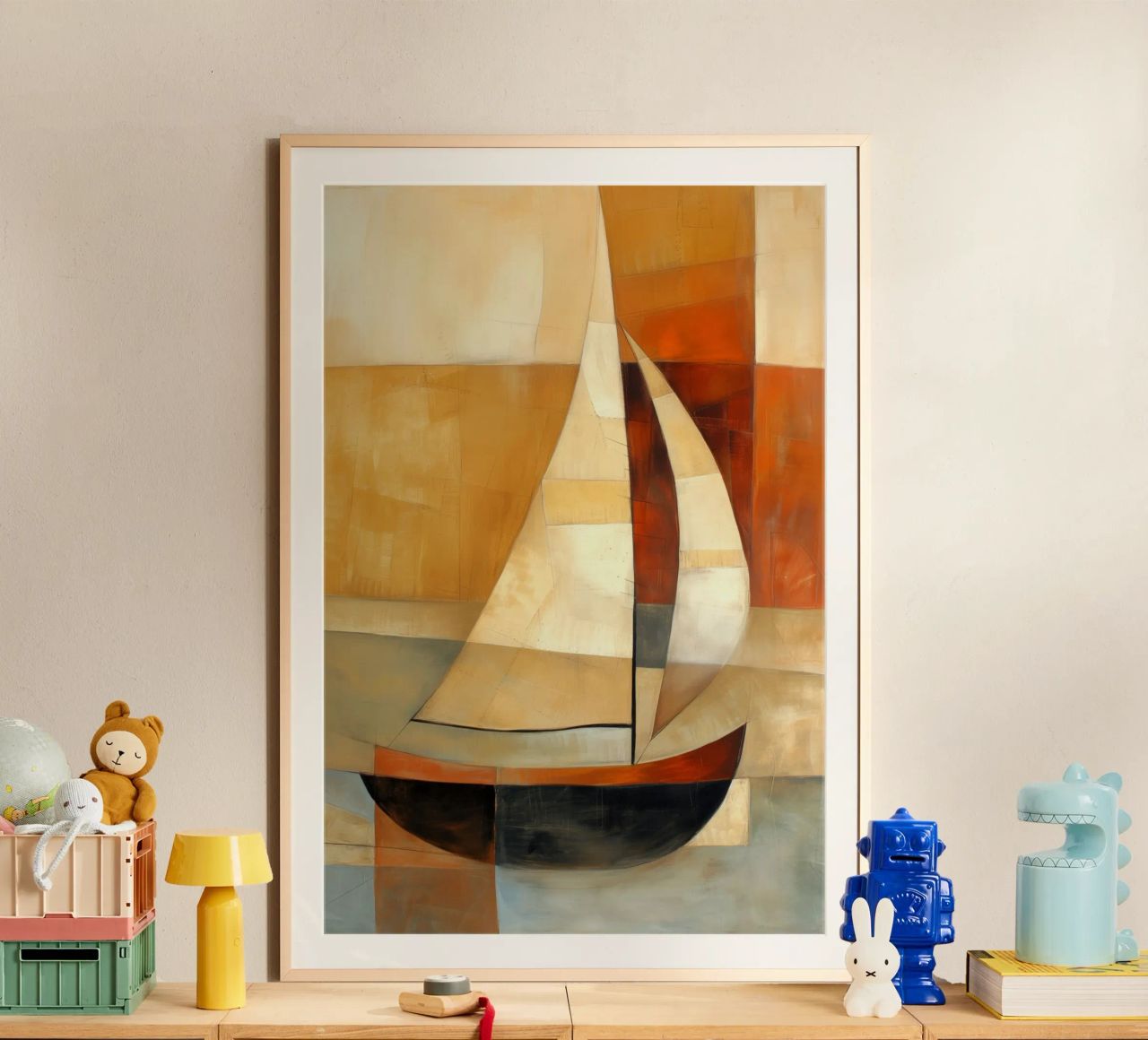 zeilboot abstract poster by Imagine
