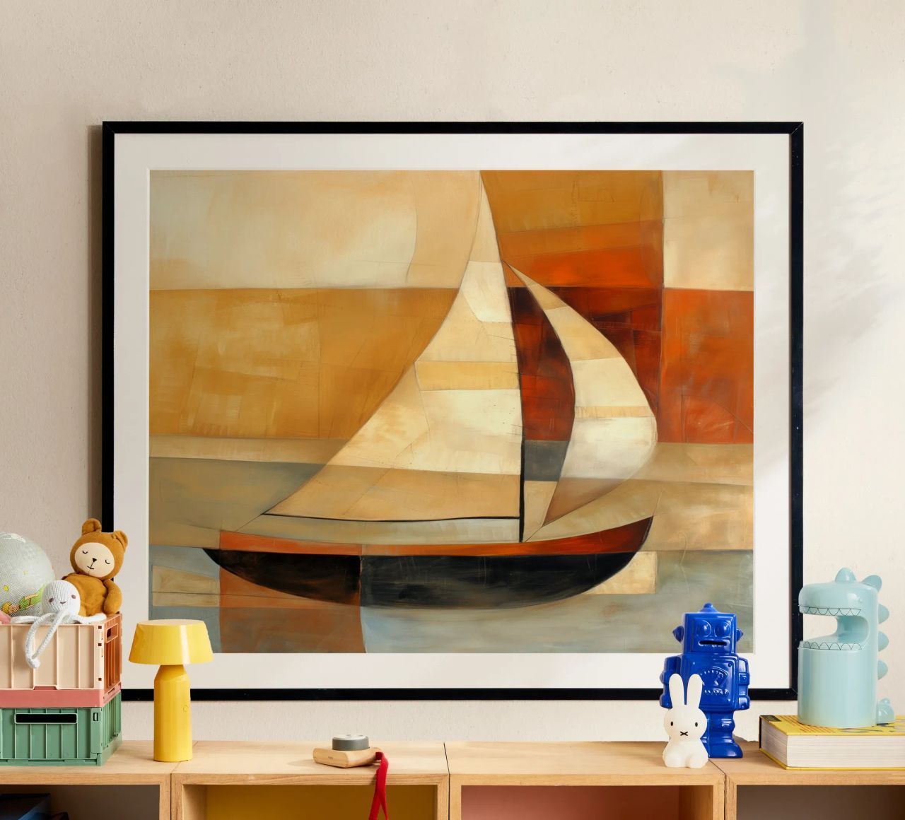 zeilboot abstract poster by Imagine
