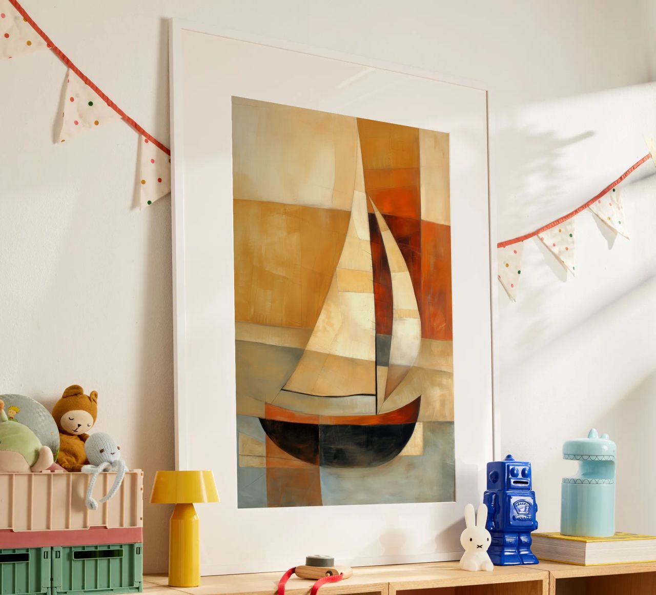 zeilboot abstract poster by Imagine