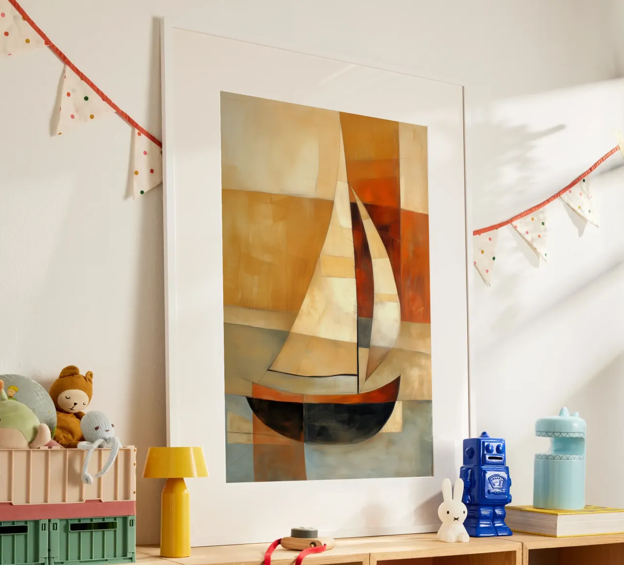 zeilboot astratto poster da Imagine