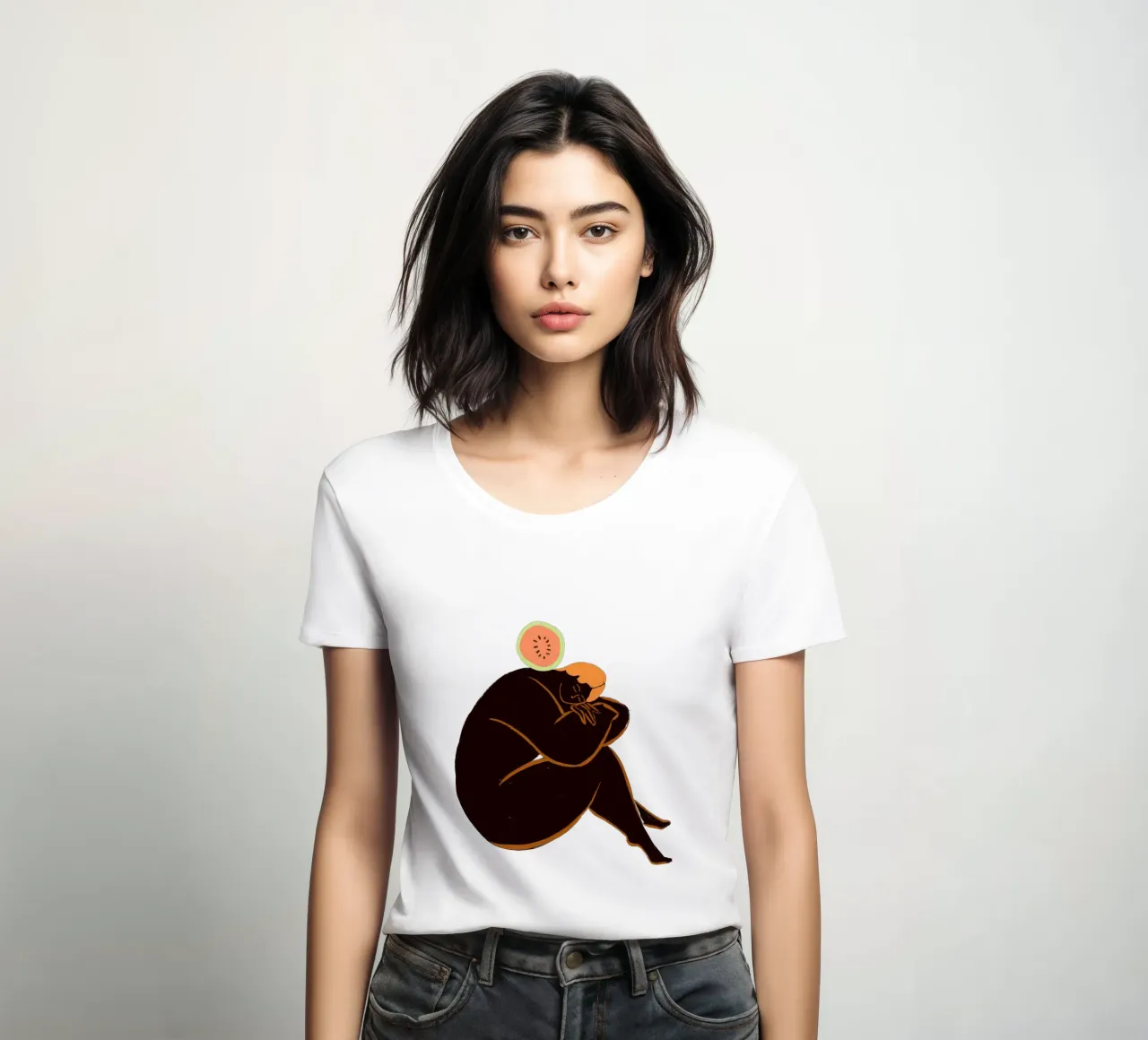 Meloncholy t-shirt da donna da Arty Guava