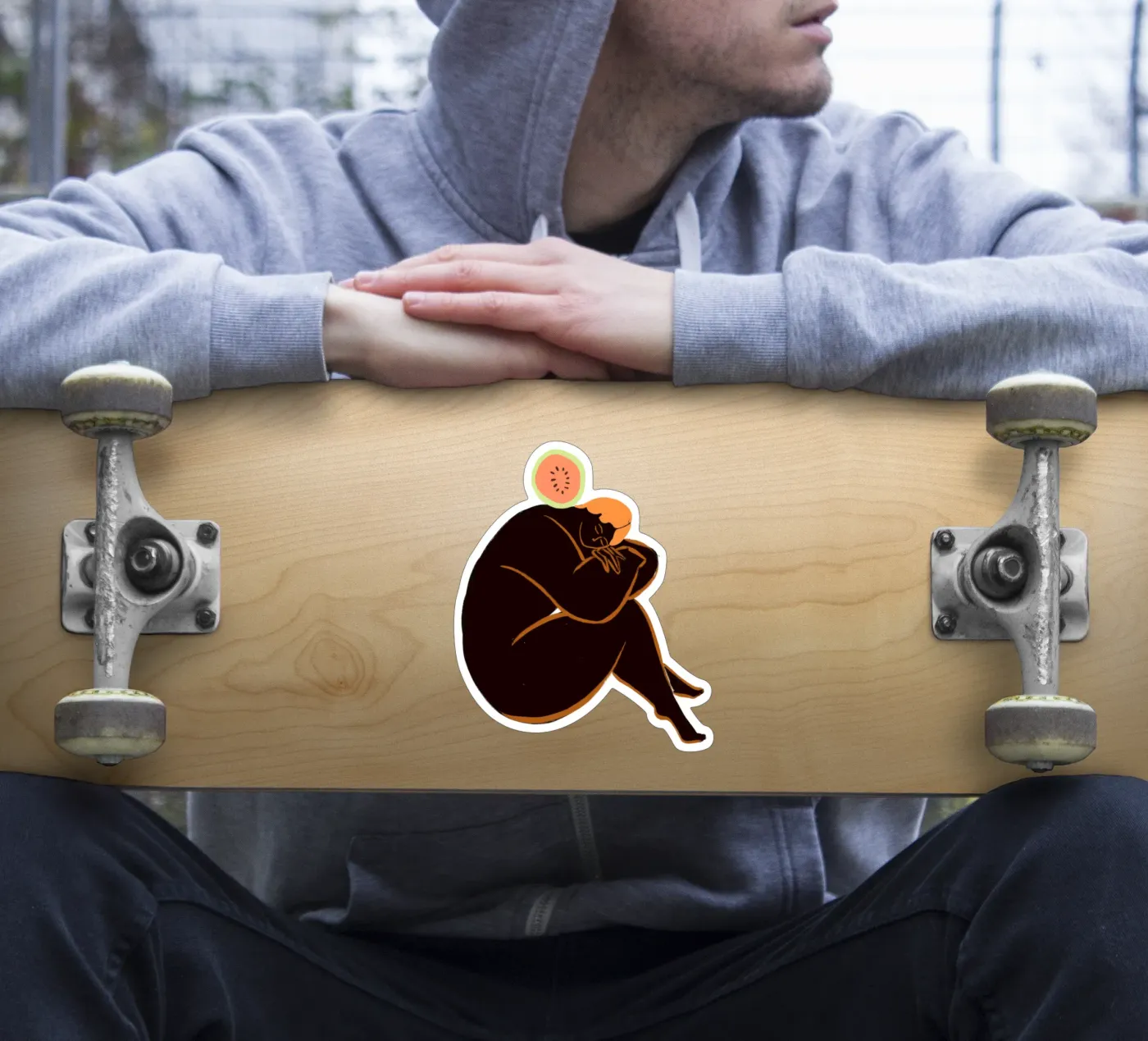 Meloncholy Sticker von Arty Guava