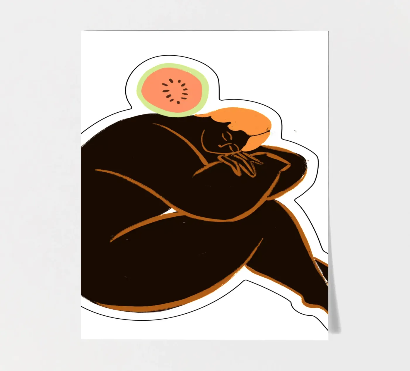 Meloncholy stickervel van Arty Guava