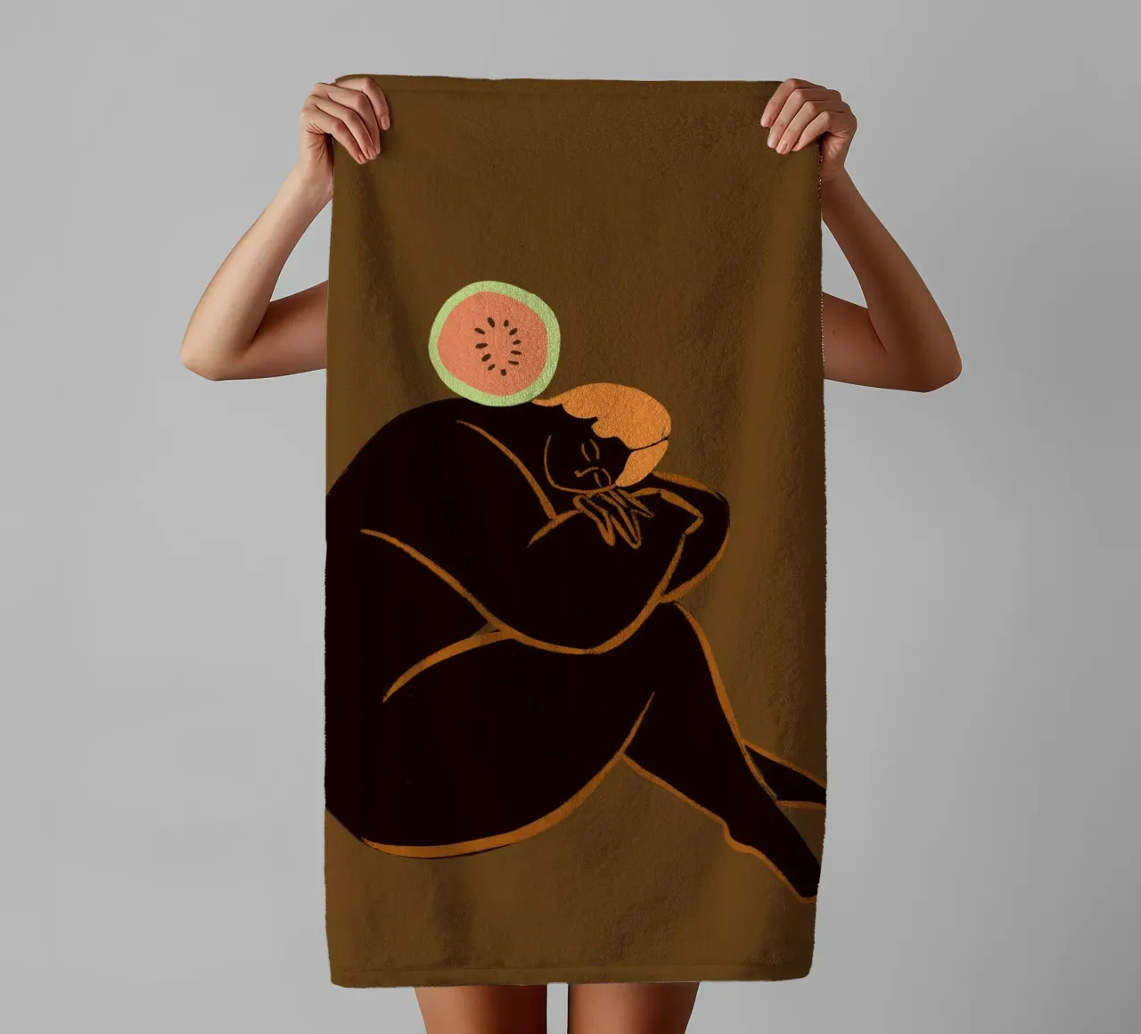 Meloncholy towel by Arty Guava