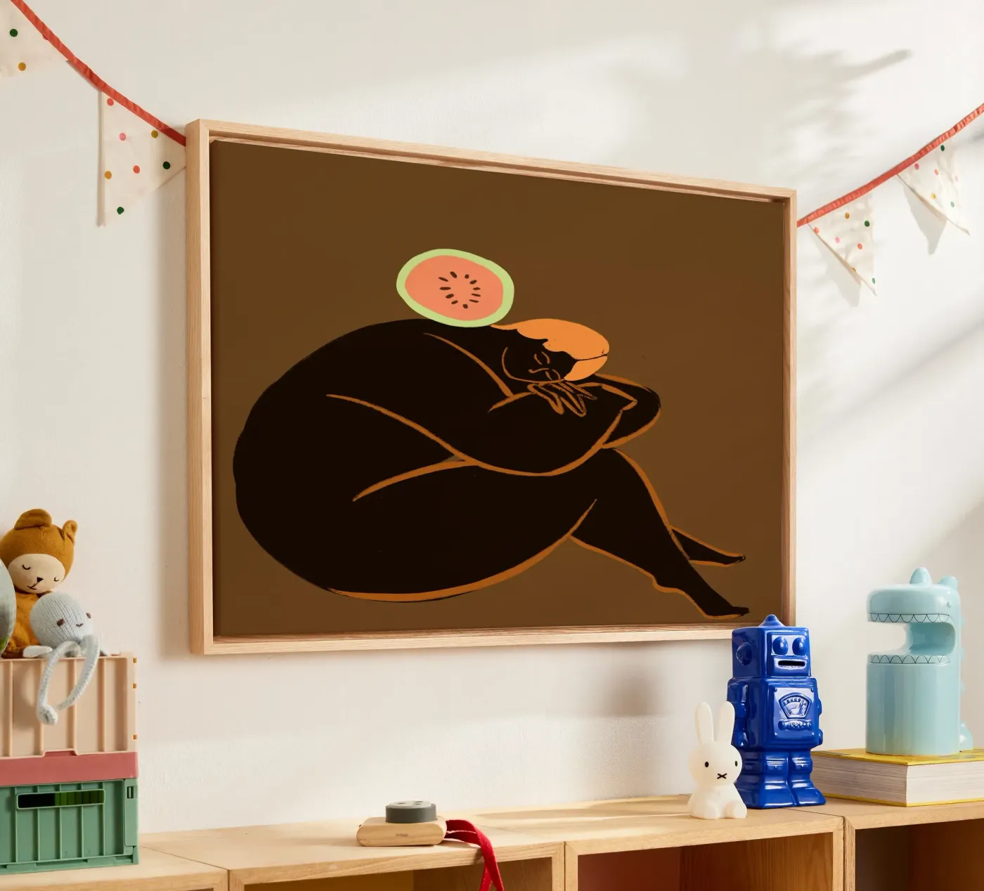 Meloncholy Leinwand von Arty Guava