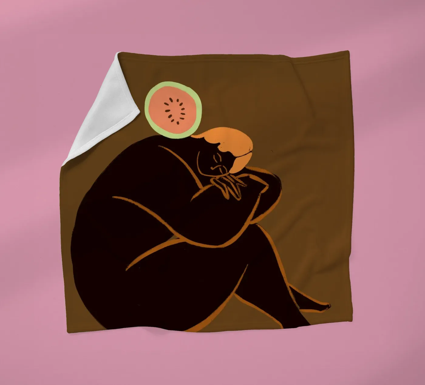 Meloncholy Fleecedecke von Arty Guava