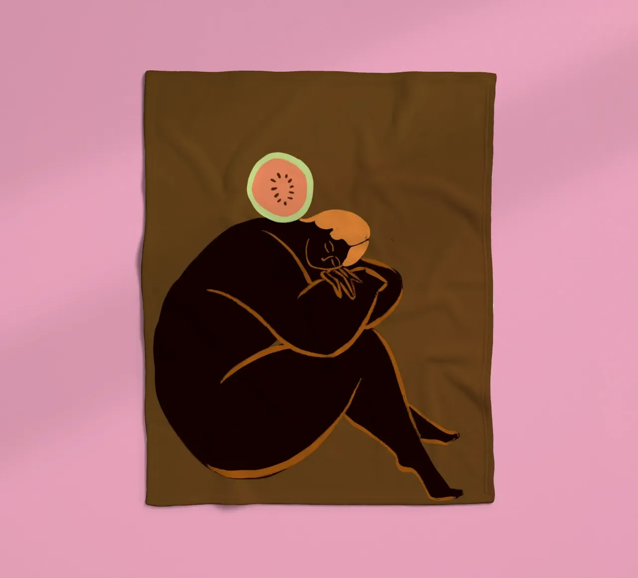 Meloncholy Fleecedecke von Arty Guava