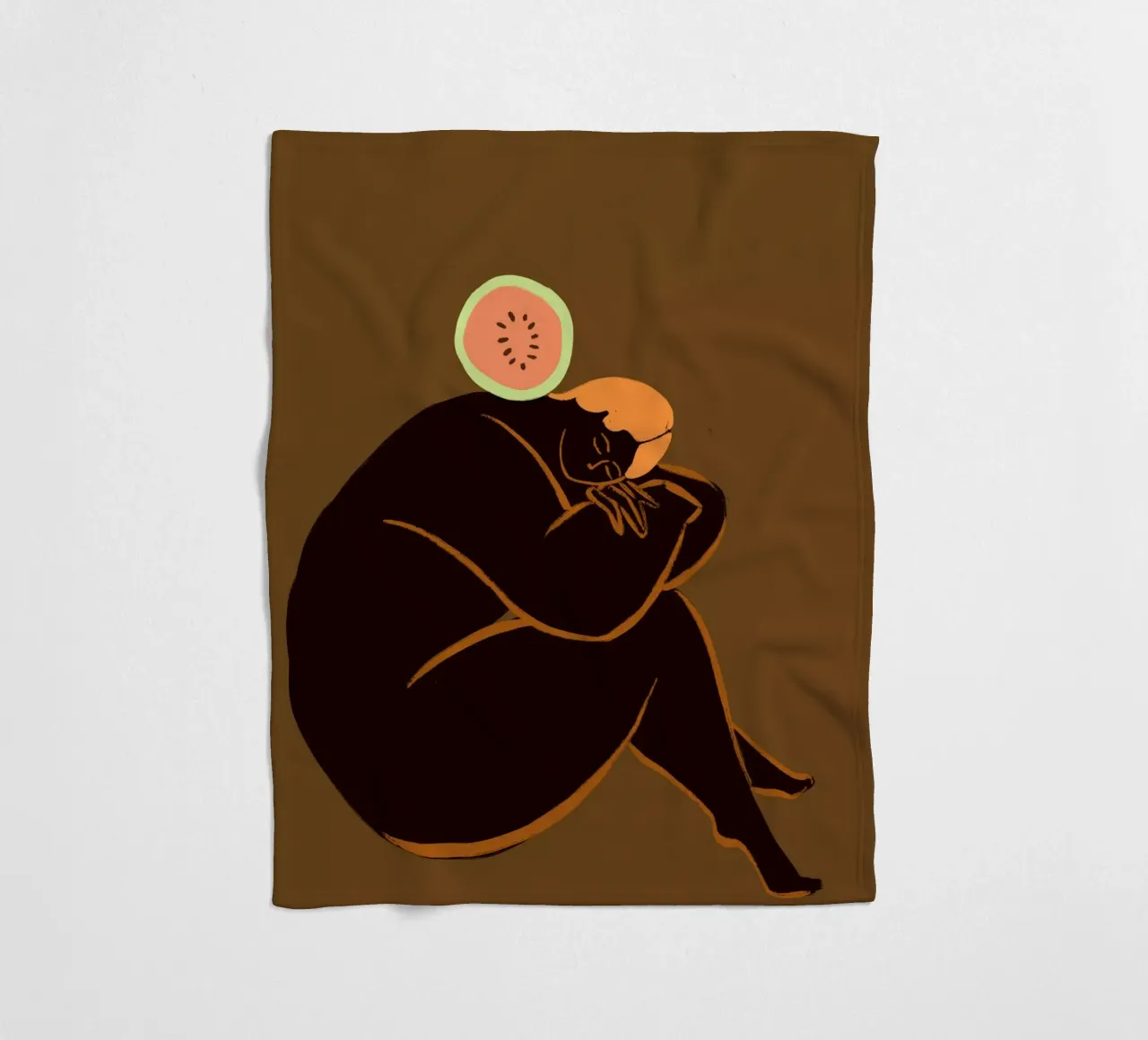 Meloncholy Fleecedecke von Arty Guava