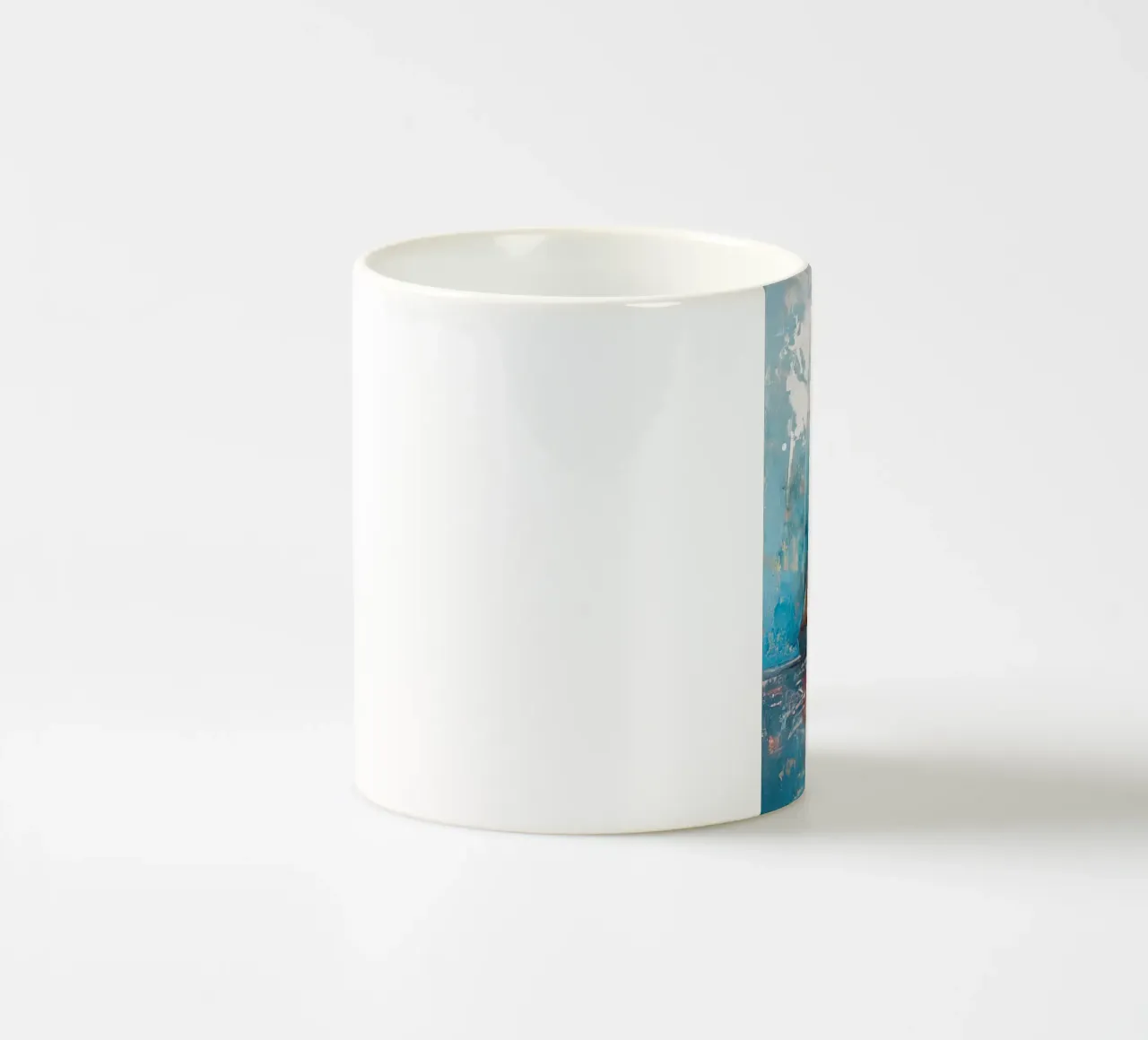 Zeilboot abstract keramische mok van Imagine