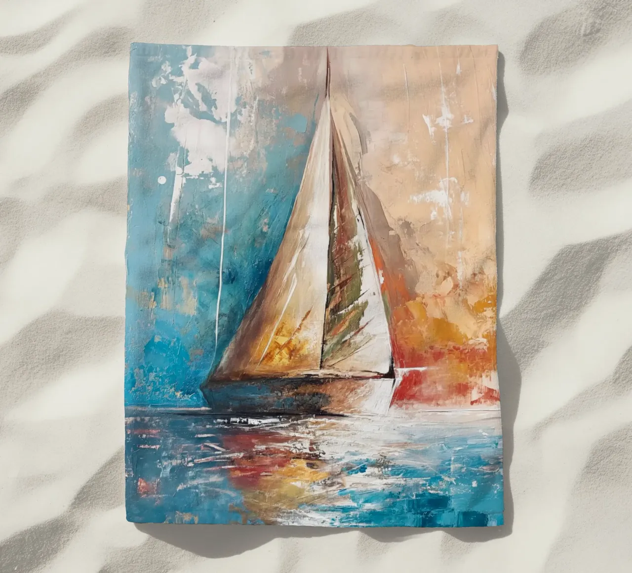Zeilboot astratto telo mare da Imagine