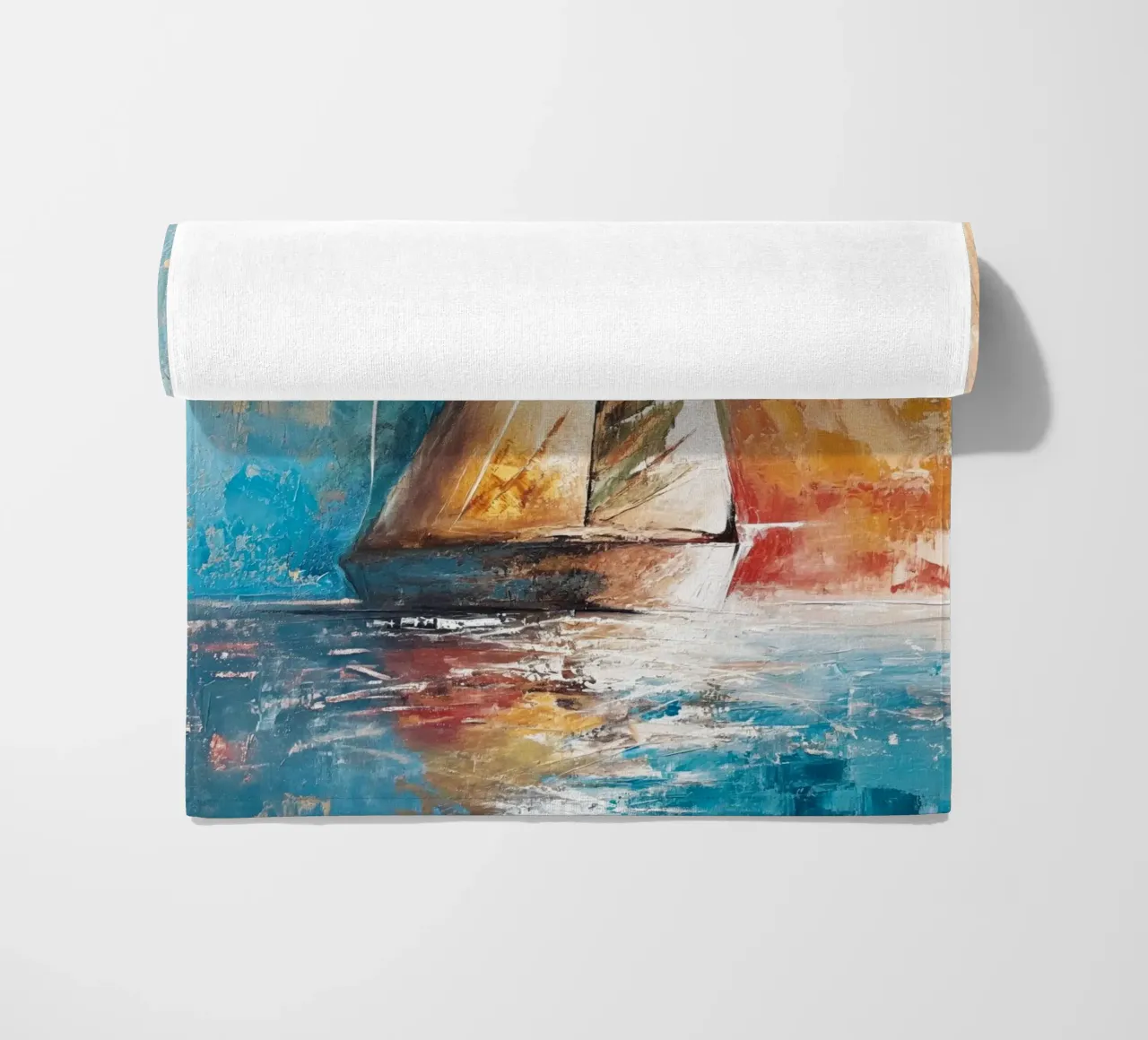 Zeilboot astratto telo mare da Imagine