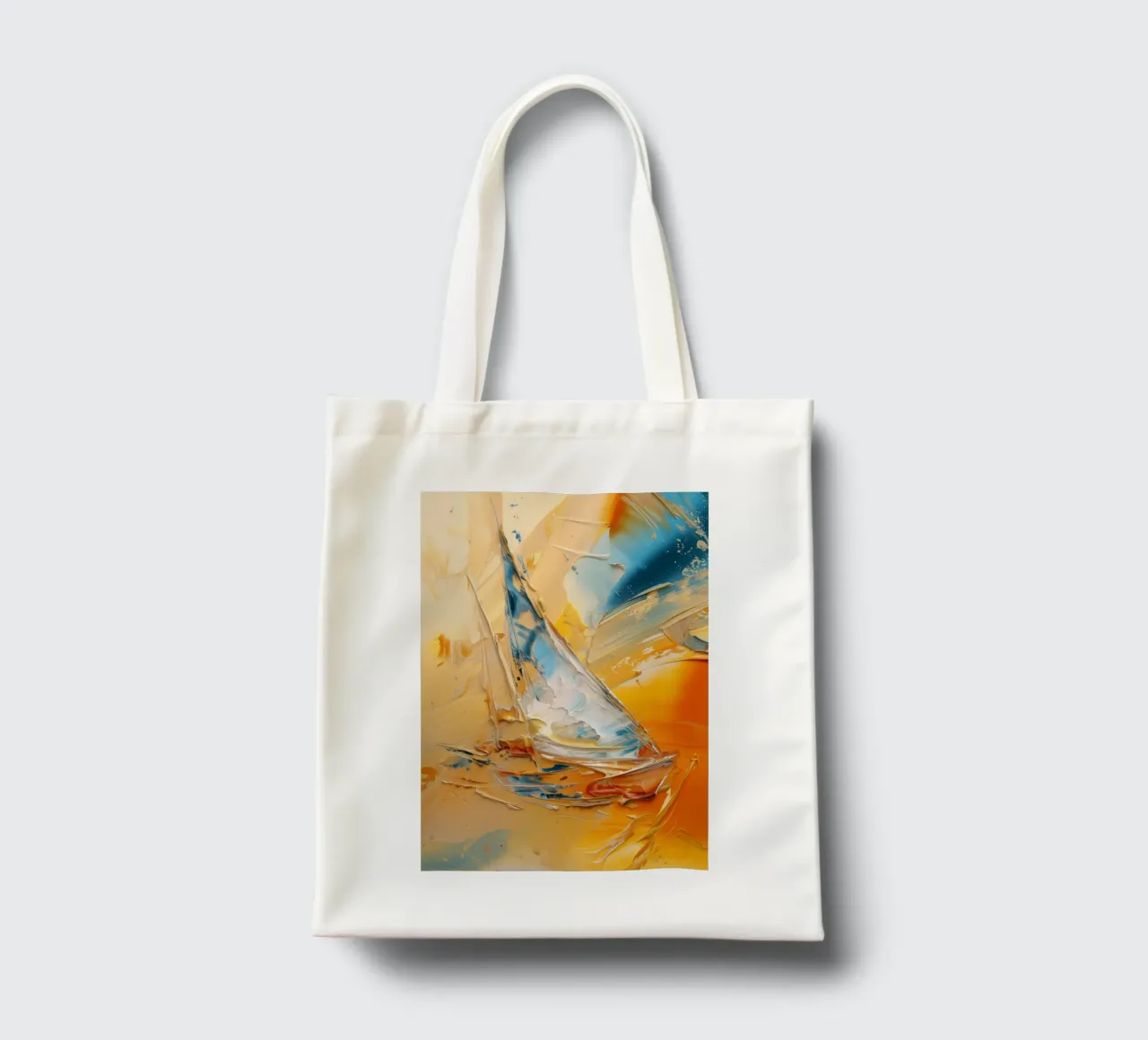 Zeilboot astratto borsa in juta da Imagine