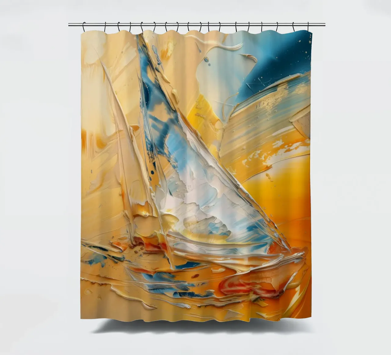 Zeilboot abstract Duschvorhang von Imagine