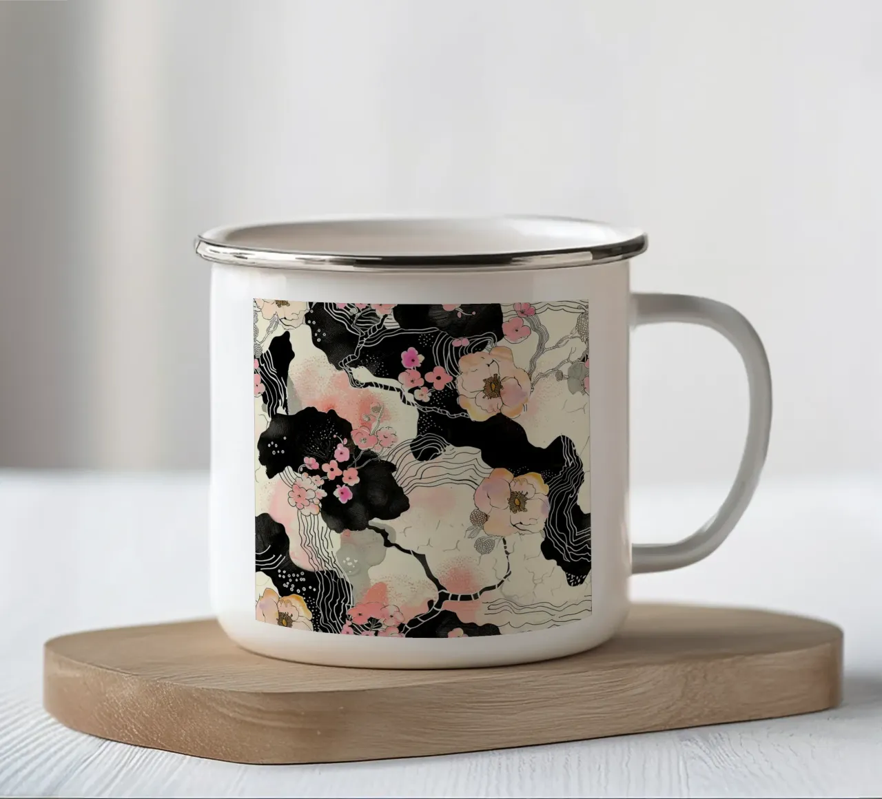 Sakura Serenity emaille mok van Botanical Pattern House