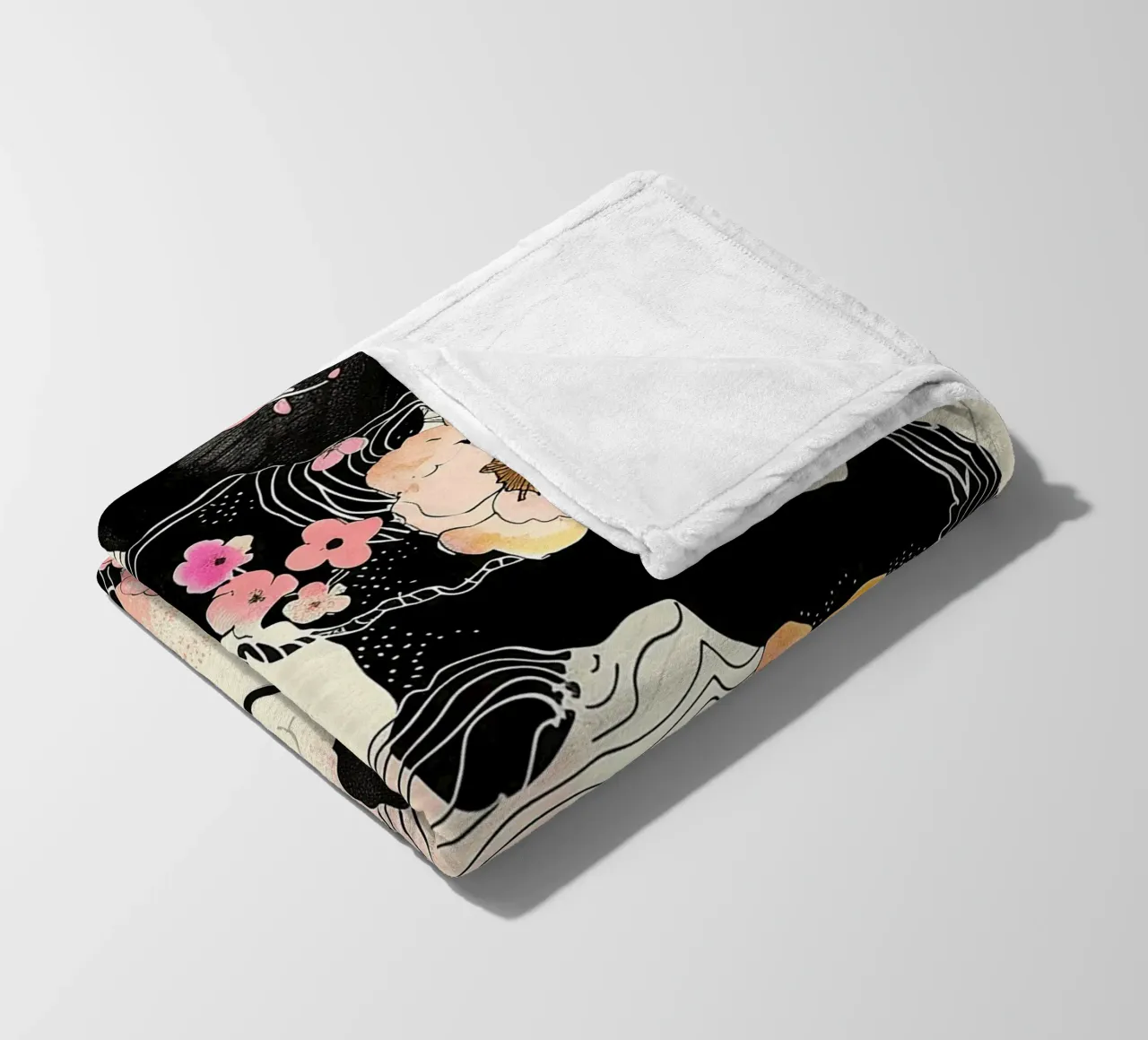Sakura Serenity coperta in pile da Botanical Pattern House