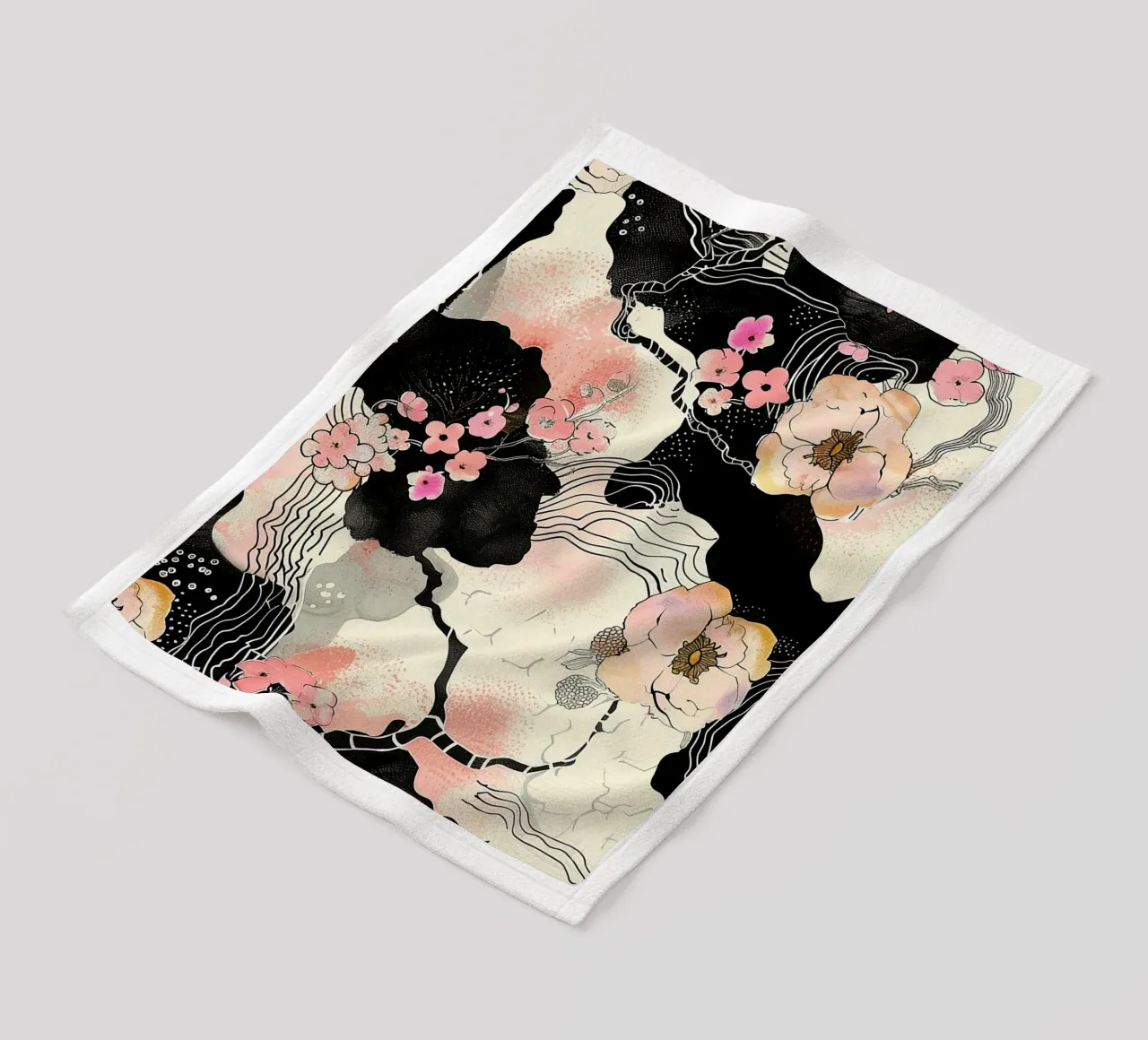 Sakura Serenity coperta in pile da Botanical Pattern House
