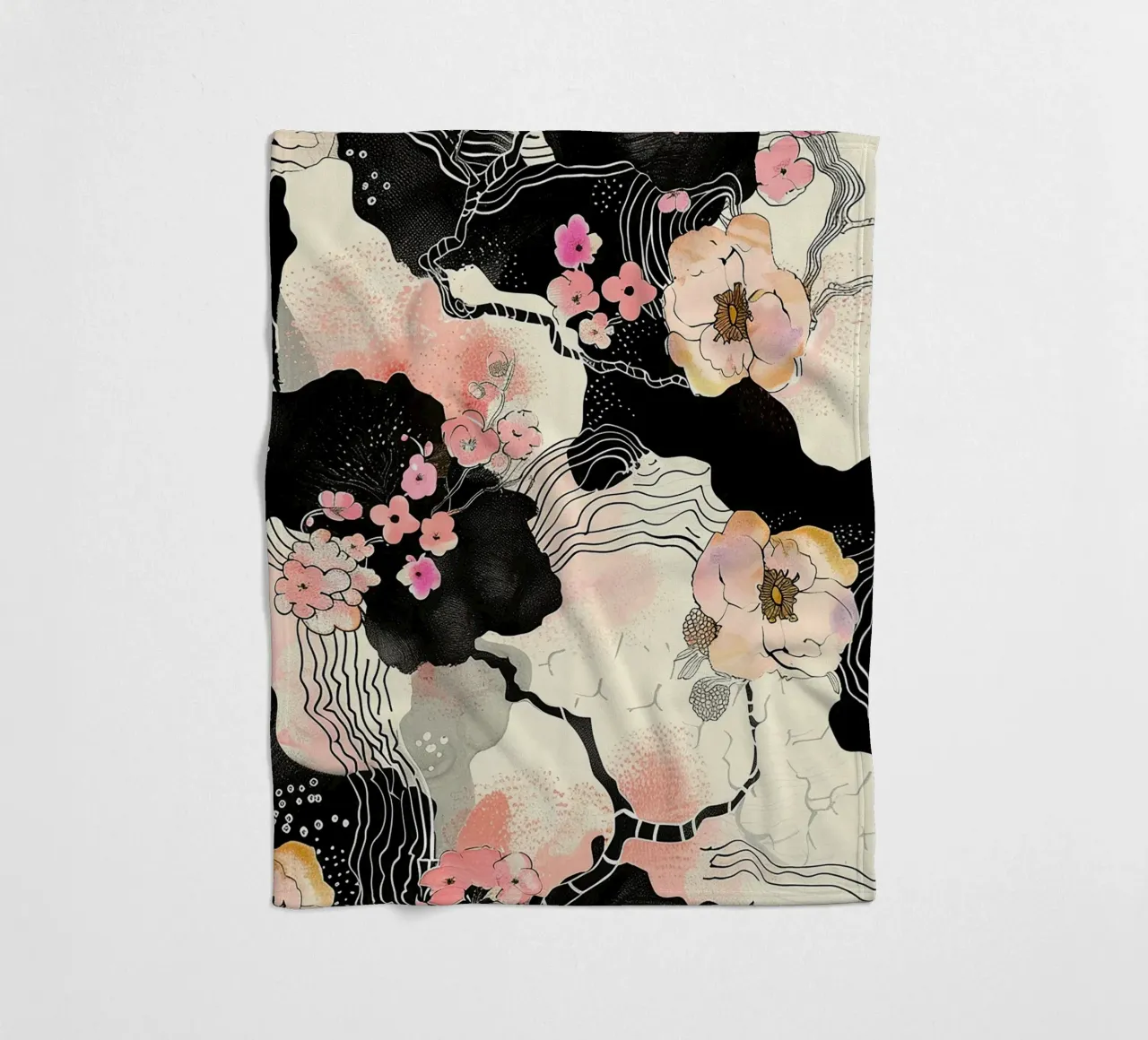 Sakura Serenity coperta in pile da Botanical Pattern House