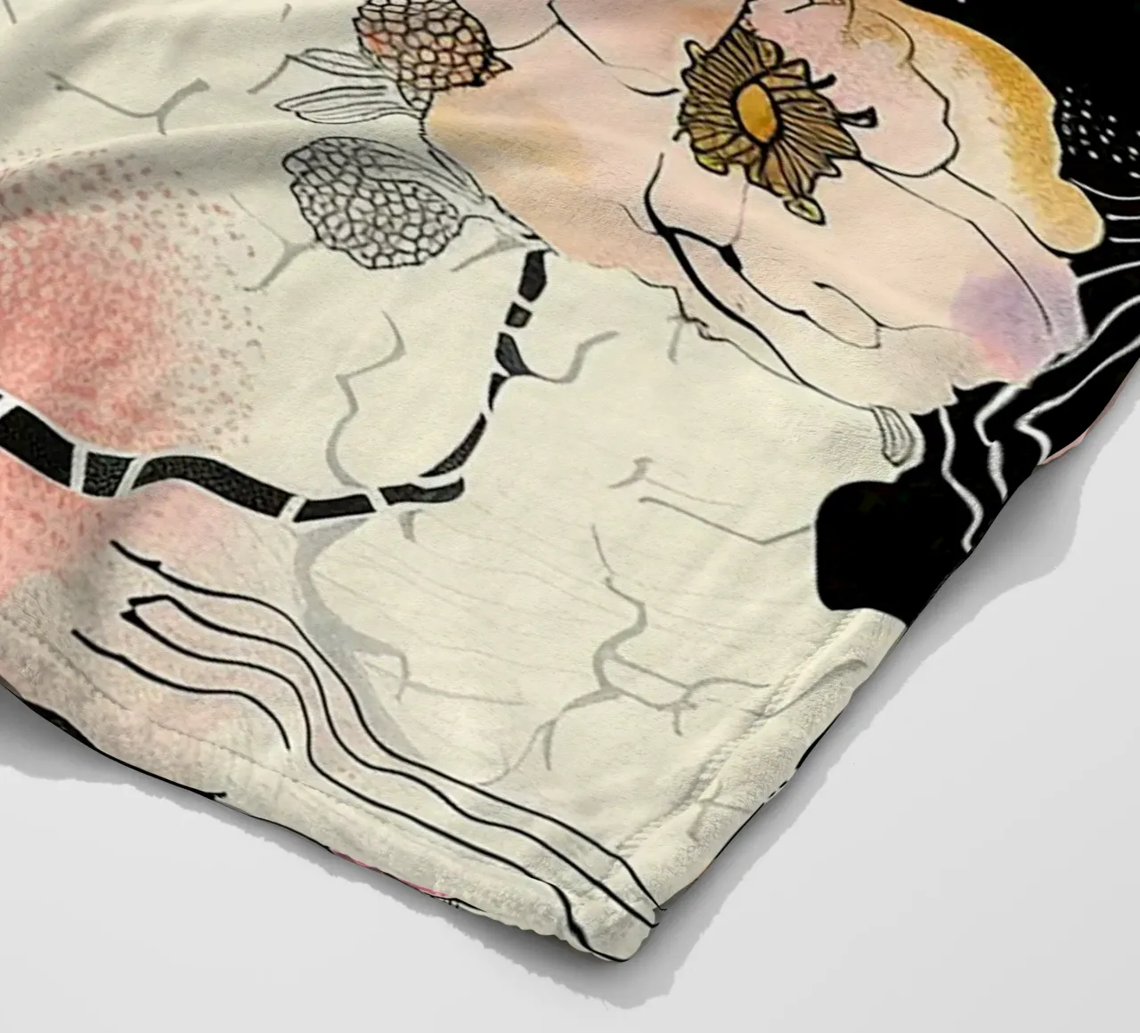 Sakura Serenity coperta in pile da Botanical Pattern House