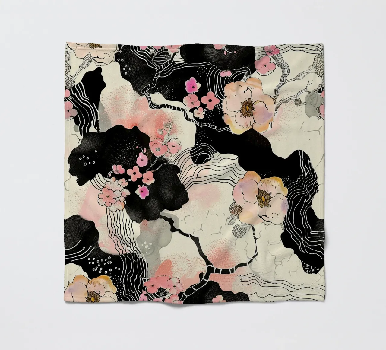 Sakura Serenity coperta in pile da Botanical Pattern House