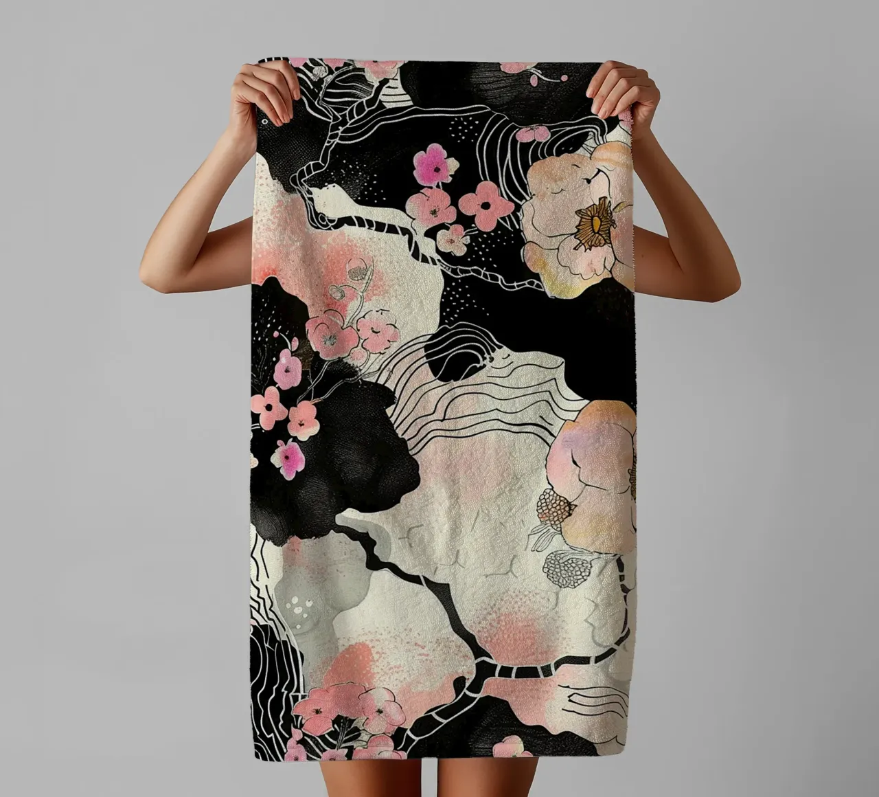 Sakura Serenity asciugamano da bagno da Botanical Pattern House