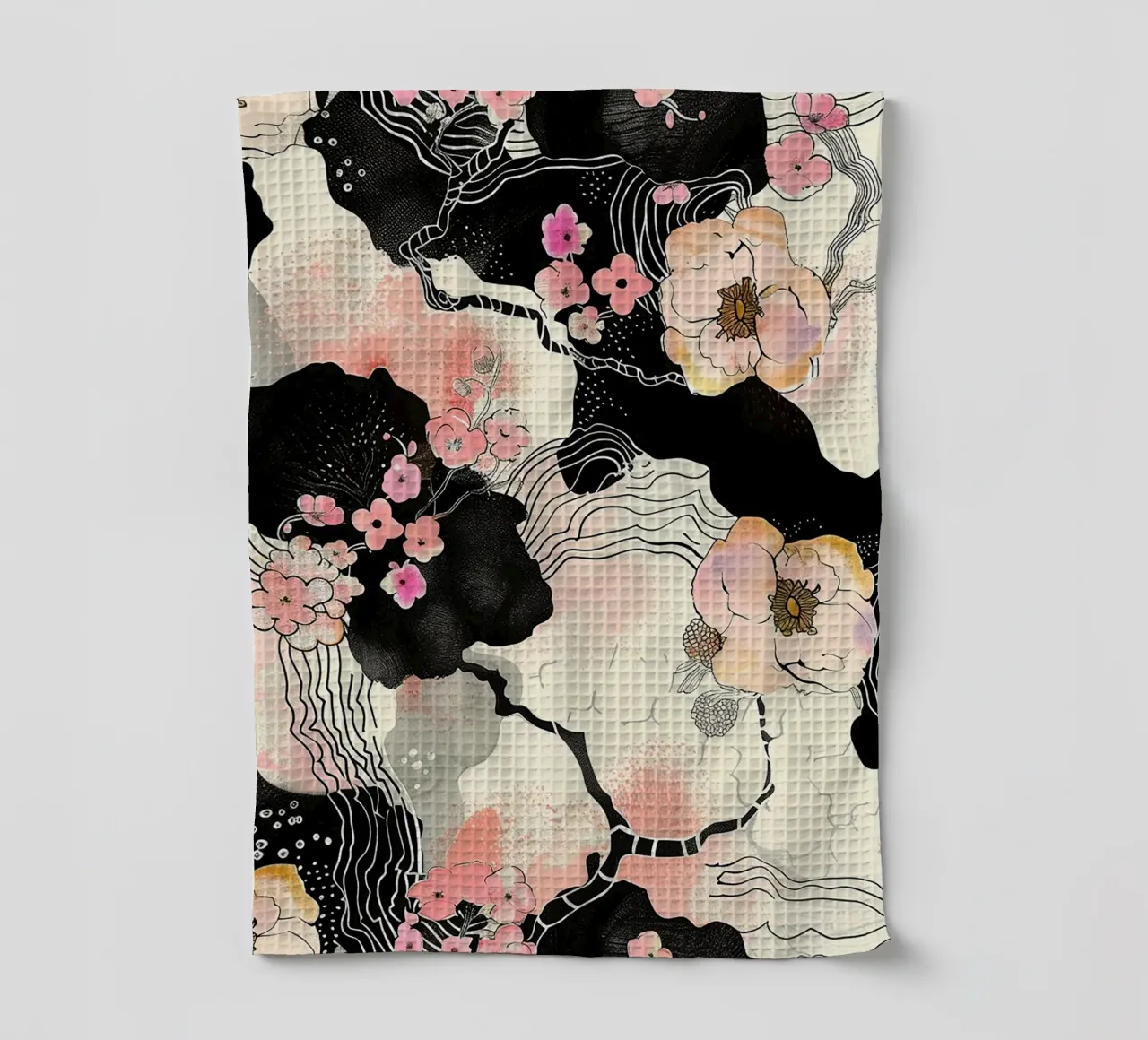 Sakura Serenity canovaccio da cucina da Botanical Pattern House