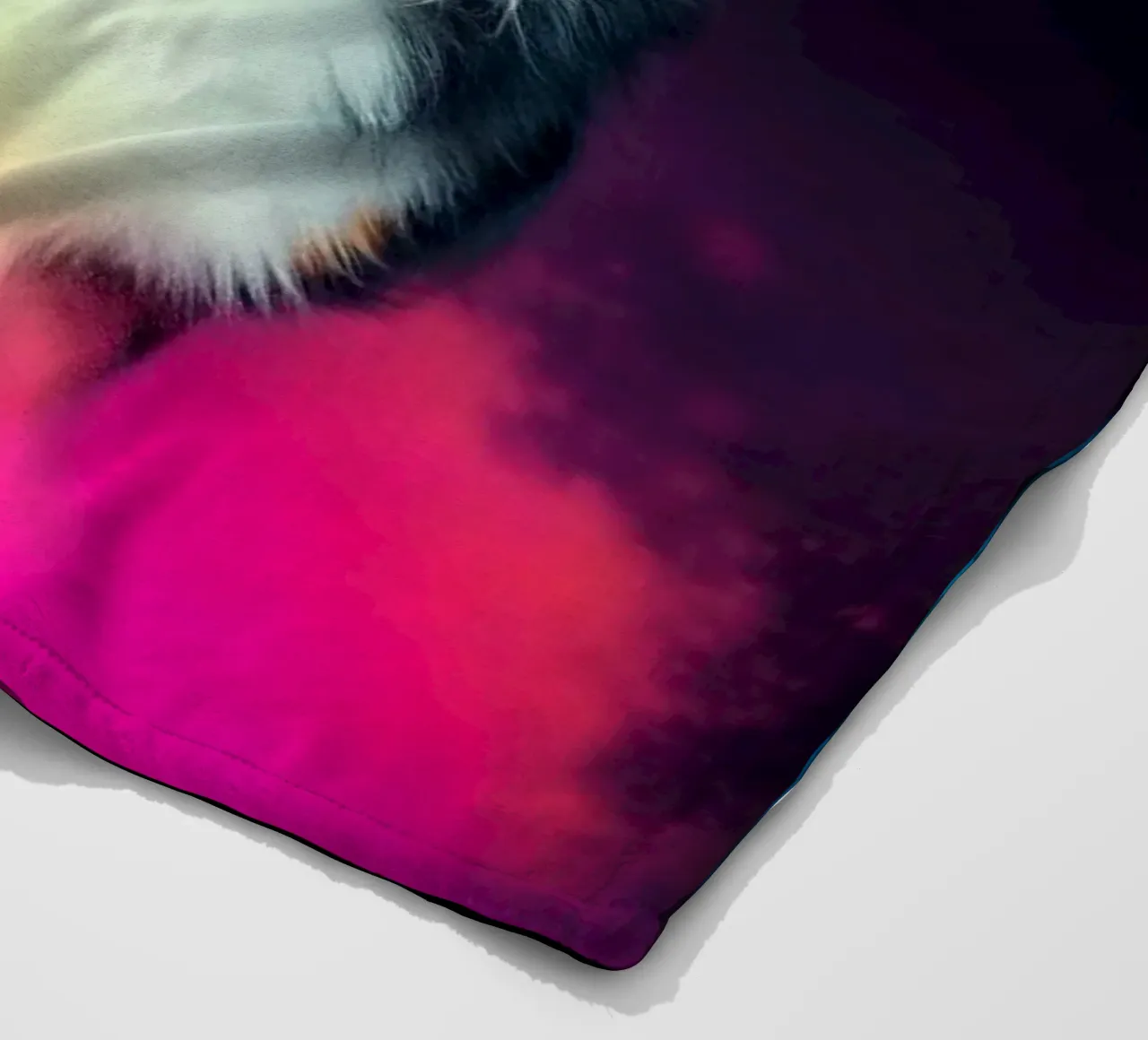 The colorful Bernese Mountain Dog #109 fleece blanket by Yumis.Beargang.and.Me