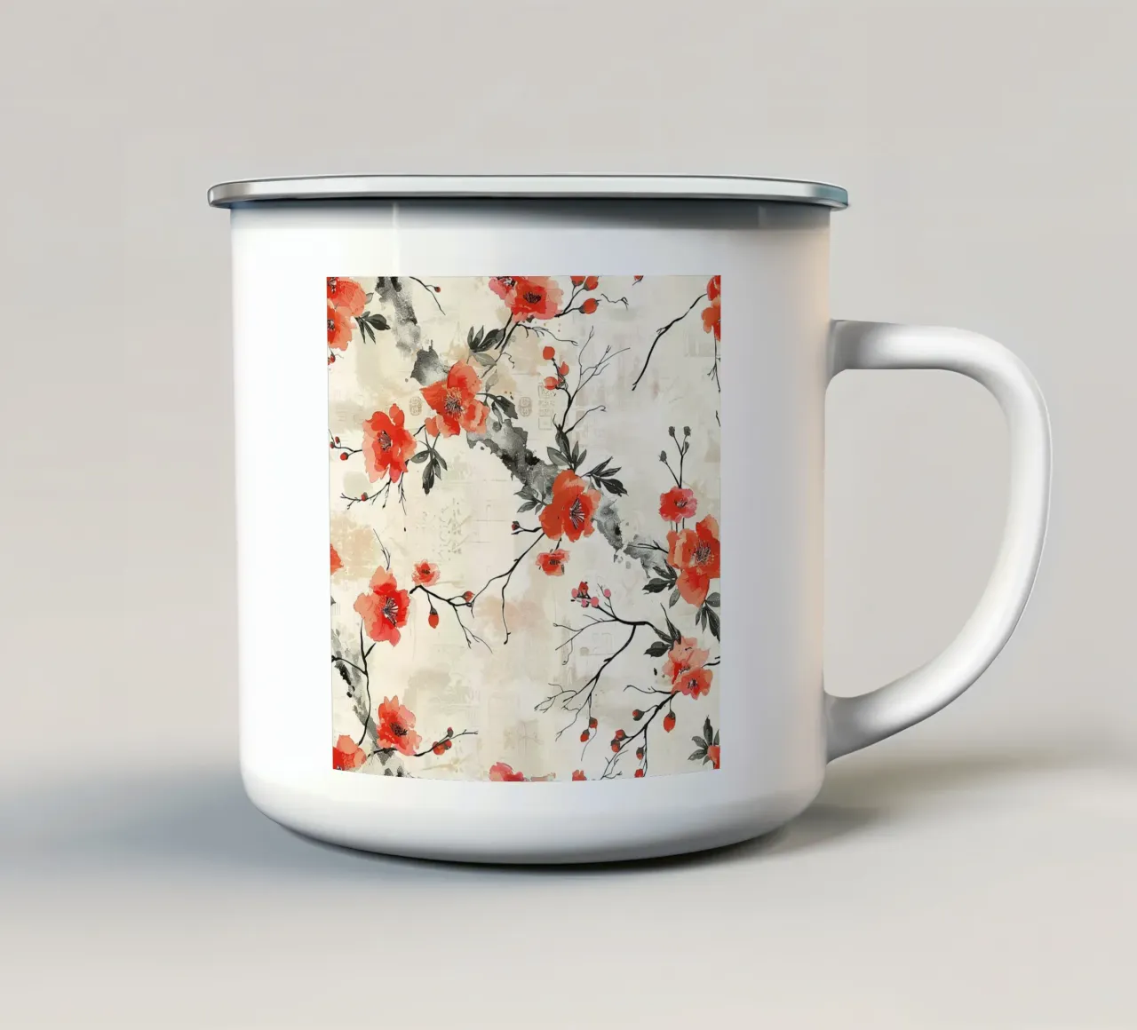 Sakura Serenity tazza in smalto da Botanical Pattern House