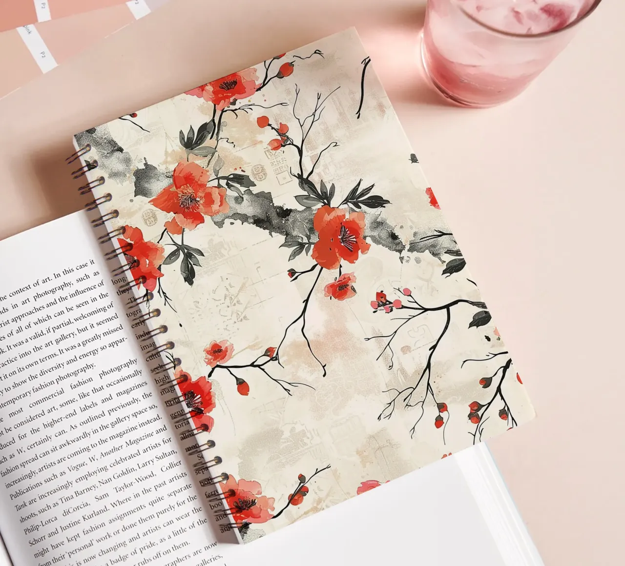 Sakura Serenity spiral notebook by Botanical Pattern House