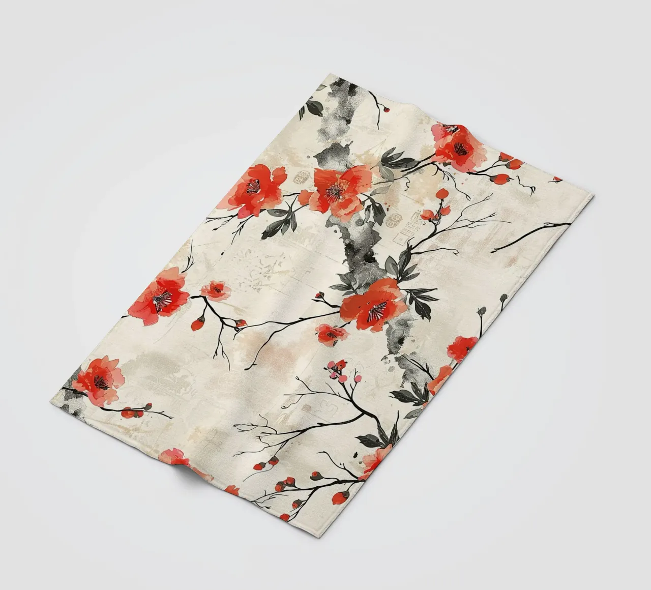 Sakura Serenity coperta in pile da Botanical Pattern House