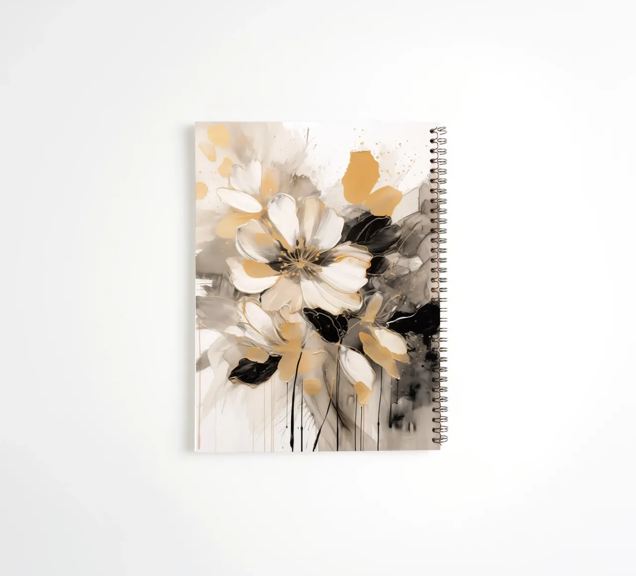 flowers abstract spiral notebook by Imagine