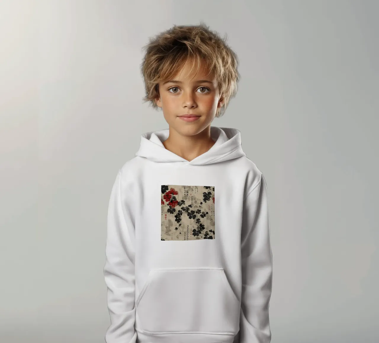 Sakura Serenity felpa bambino con cappuccio da Botanical Pattern House