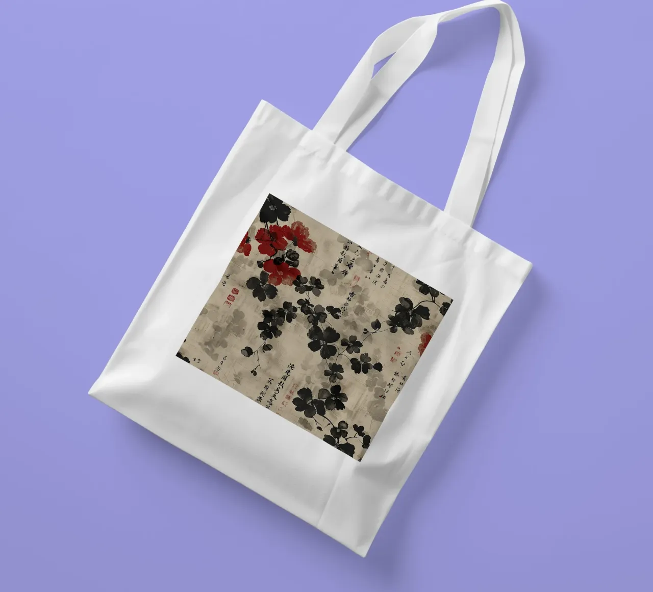 Sakura Serenity borsa in juta da Botanical Pattern House