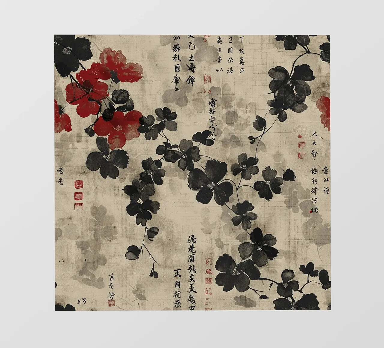 Sakura Serenity telo in pvc da Botanical Pattern House