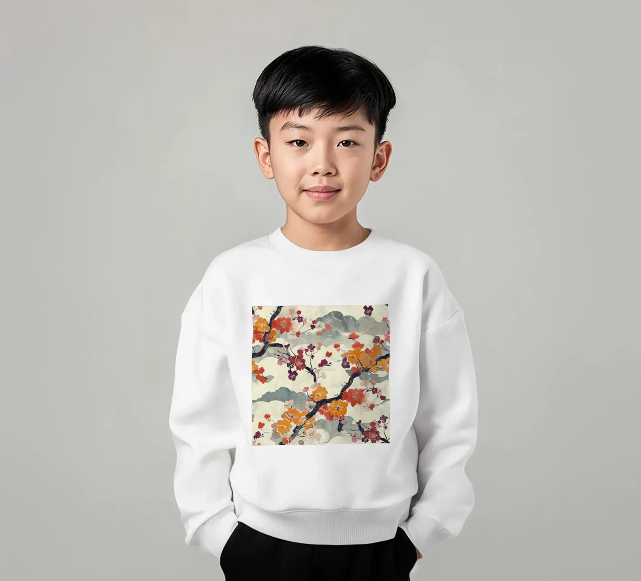 Sakura Serenity felpa bambino da Botanical Pattern House