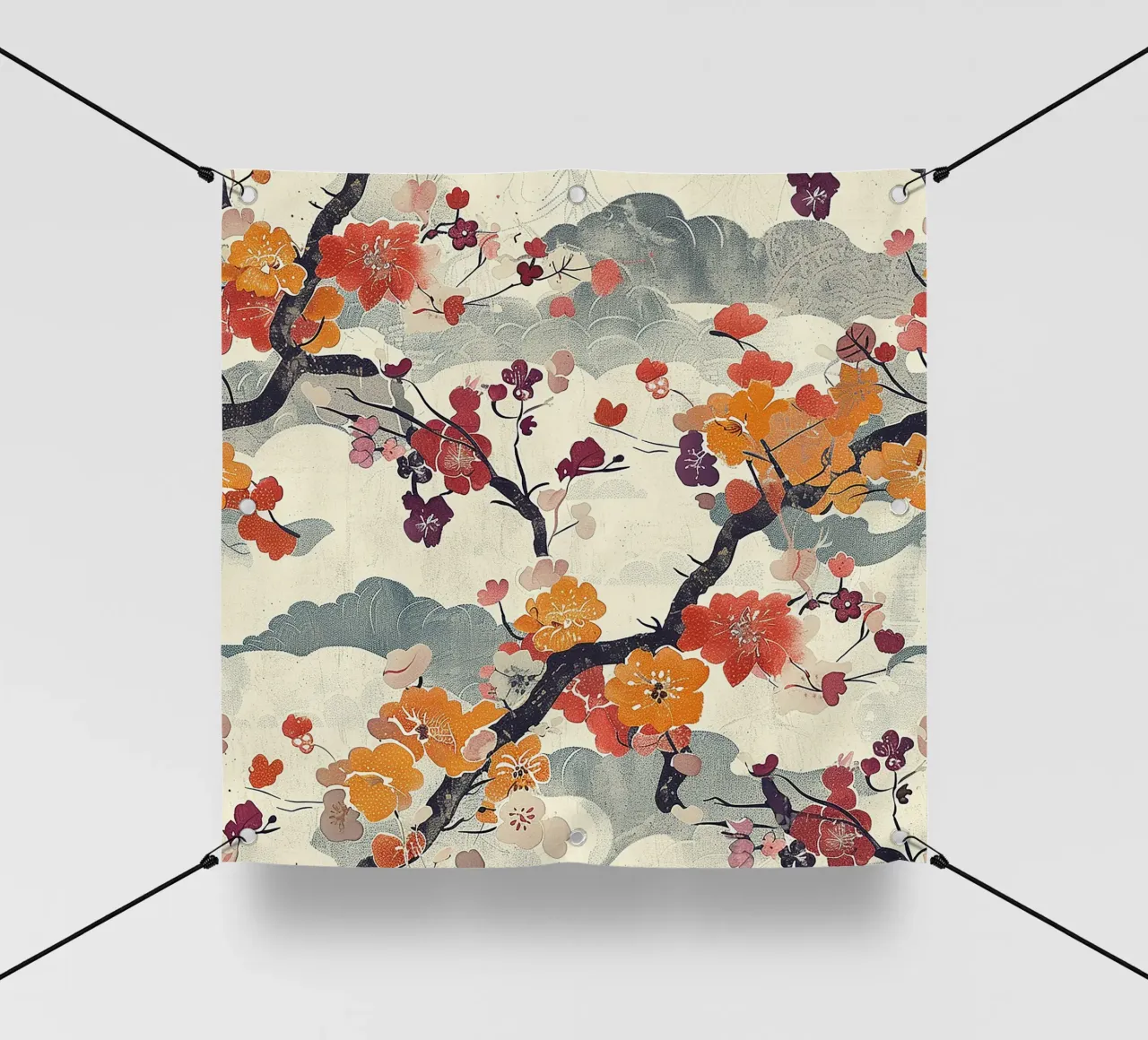 Sakura Serenity telo in pvc da Botanical Pattern House