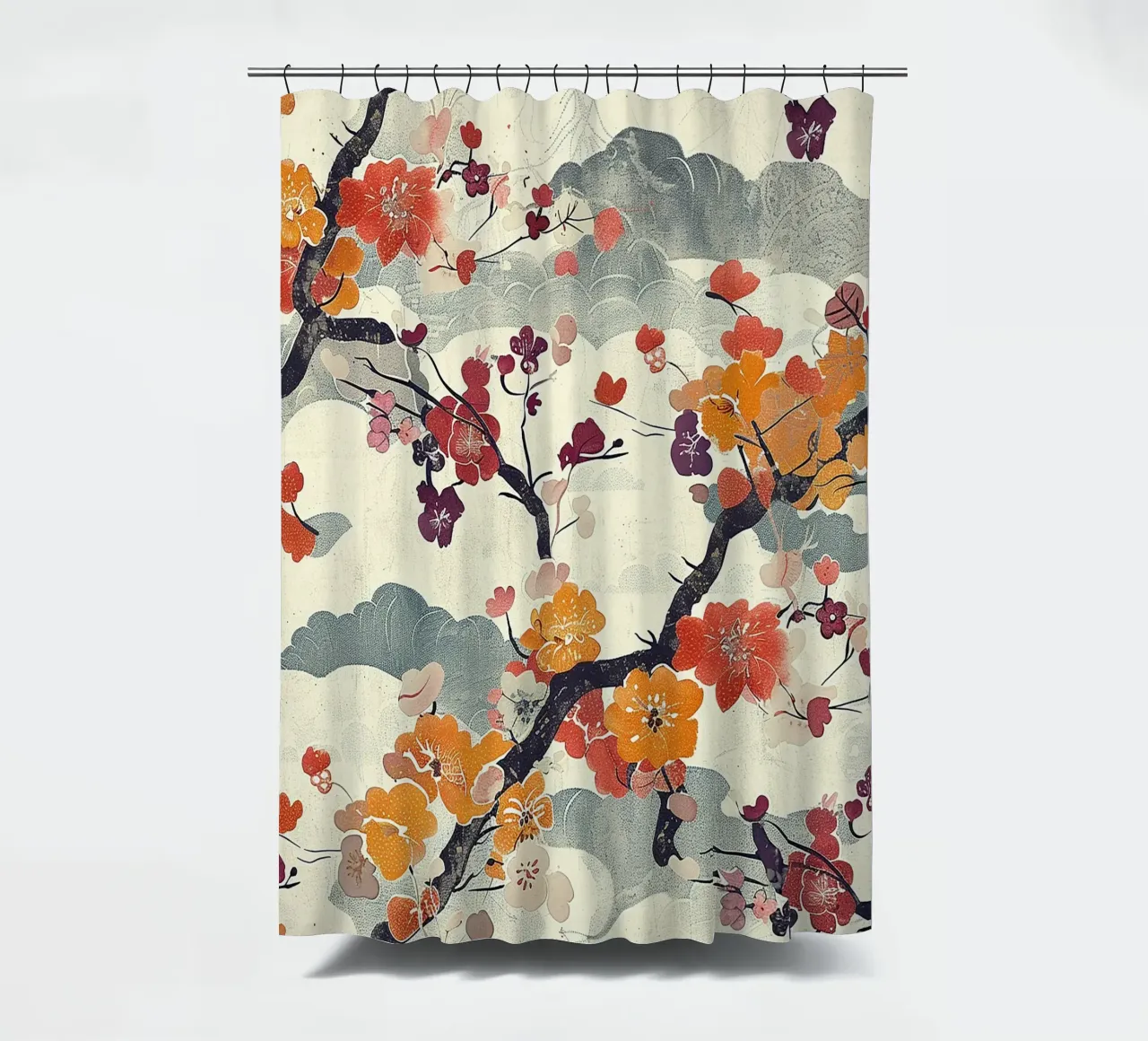 Sakura Serenity tenda da doccia da Botanical Pattern House