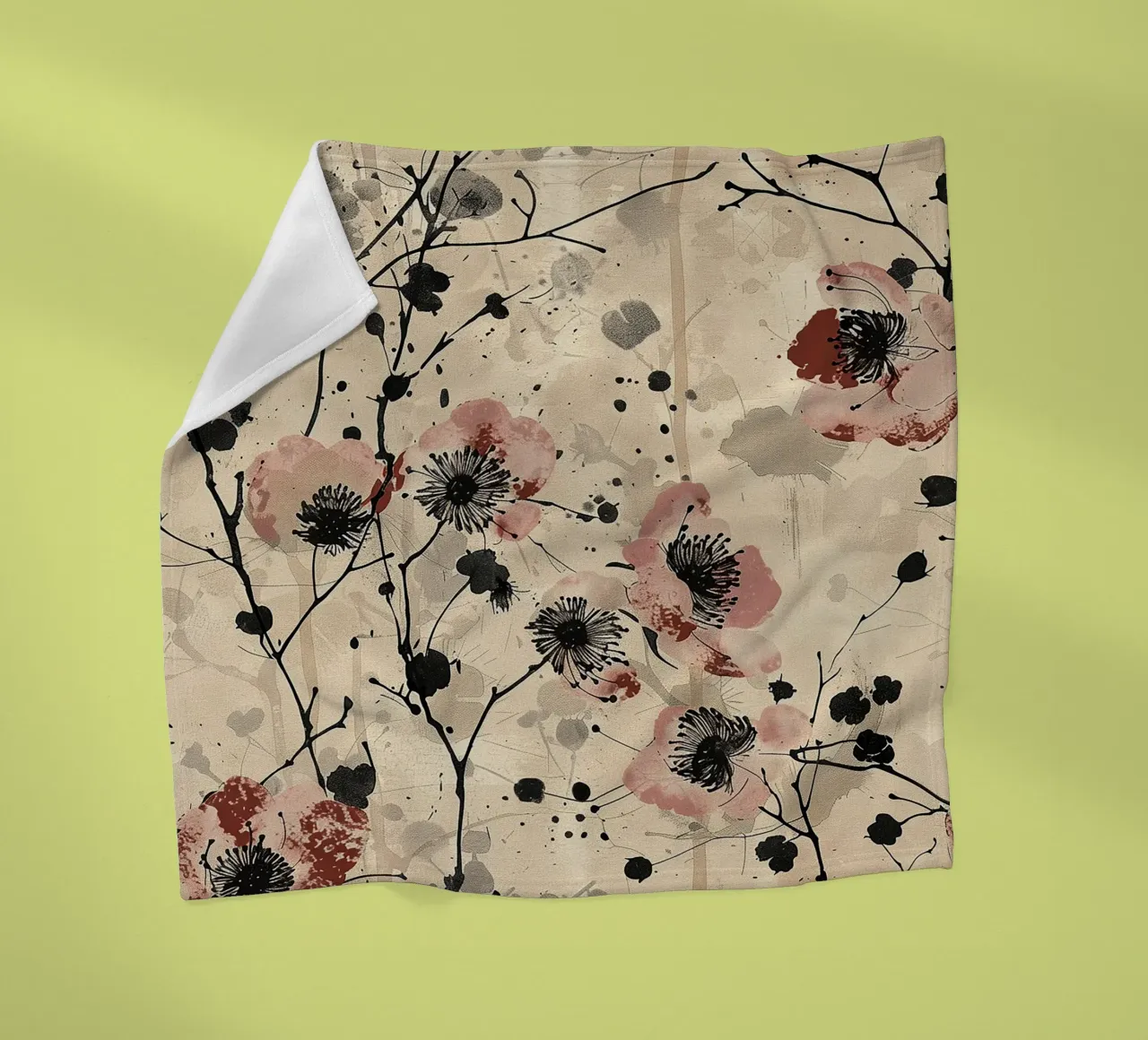Sakura Serenity coperta in pile da Botanical Pattern House