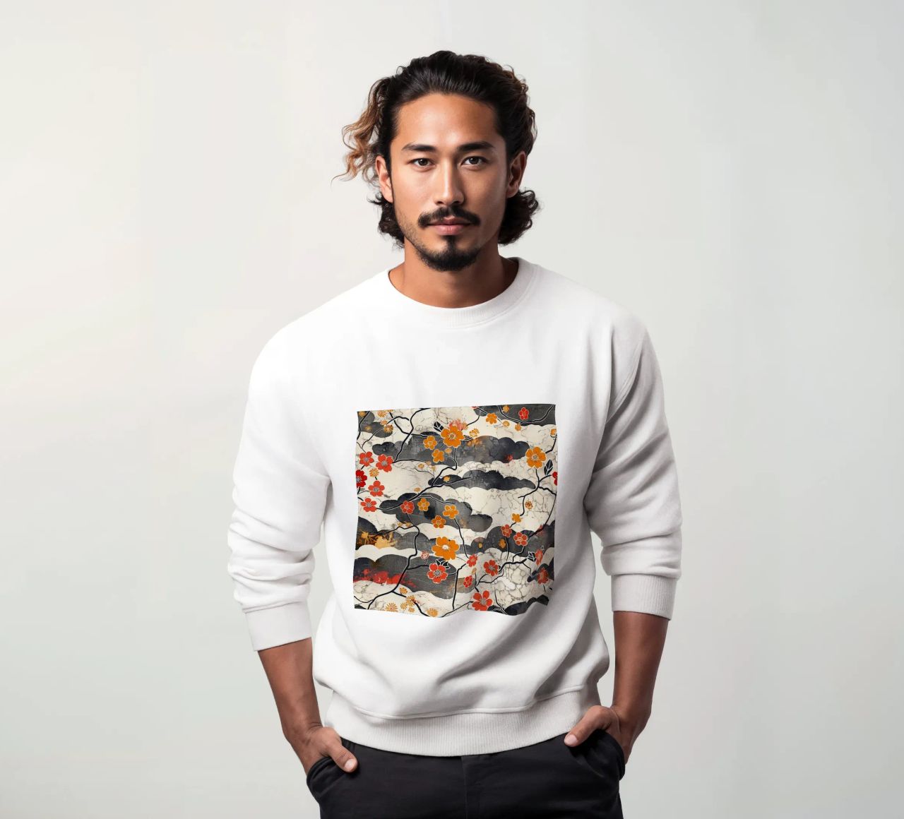 Serenidad Sakura sudadera de Botanical Pattern House