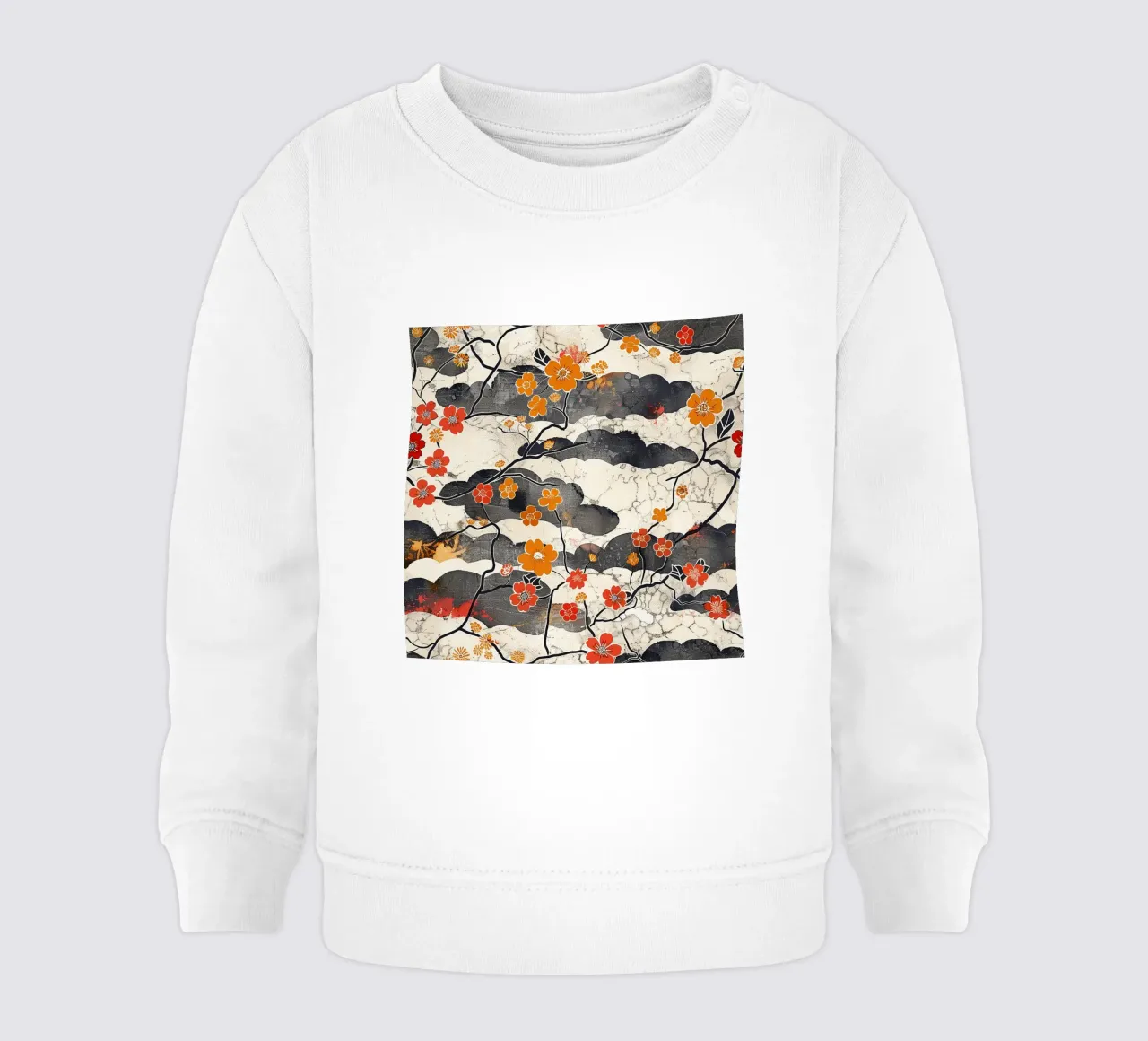 Serenidad Sakura sudadera de bebé de Botanical Pattern House