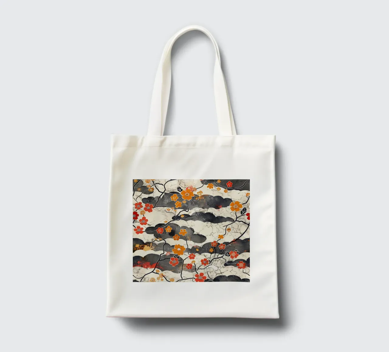 Sakura Serenity borsa in juta da Botanical Pattern House
