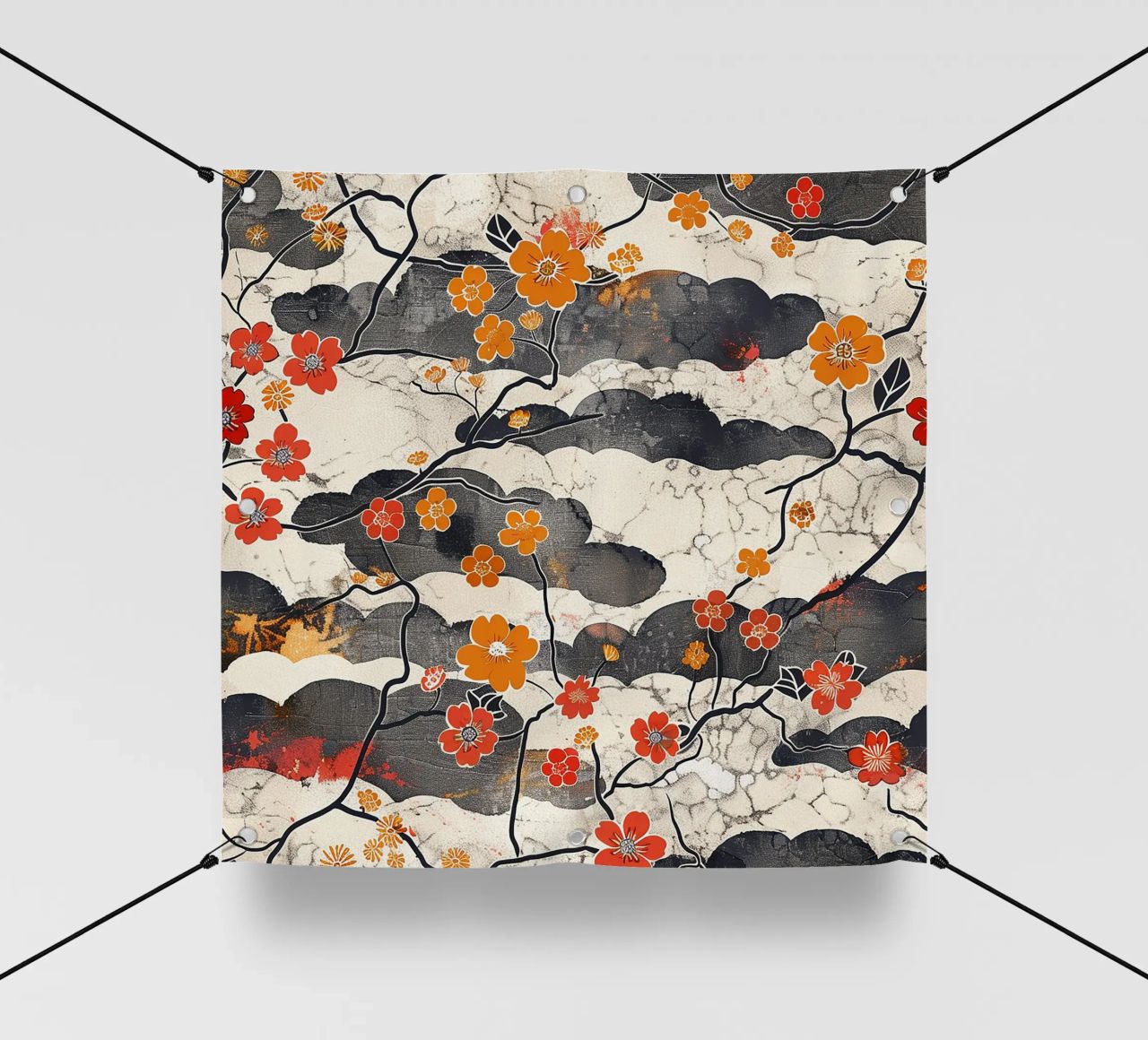 Sakura Serenity telo in pvc da Botanical Pattern House