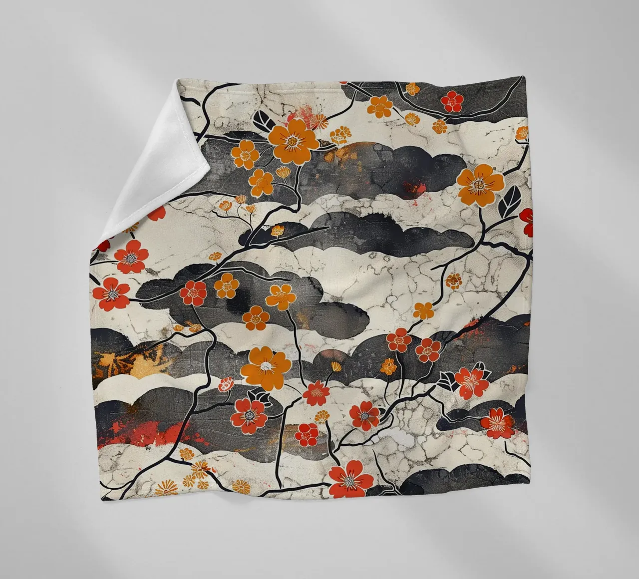 Sakura Serenity coperta in pile da Botanical Pattern House