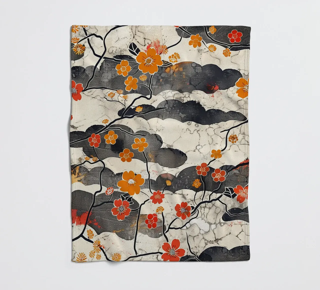 Sakura Serenity coperta in pile da Botanical Pattern House