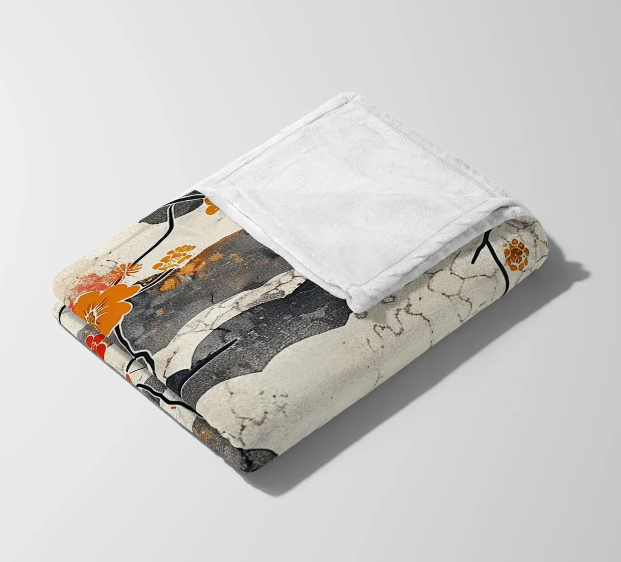 Sakura Serenity coperta in pile da Botanical Pattern House