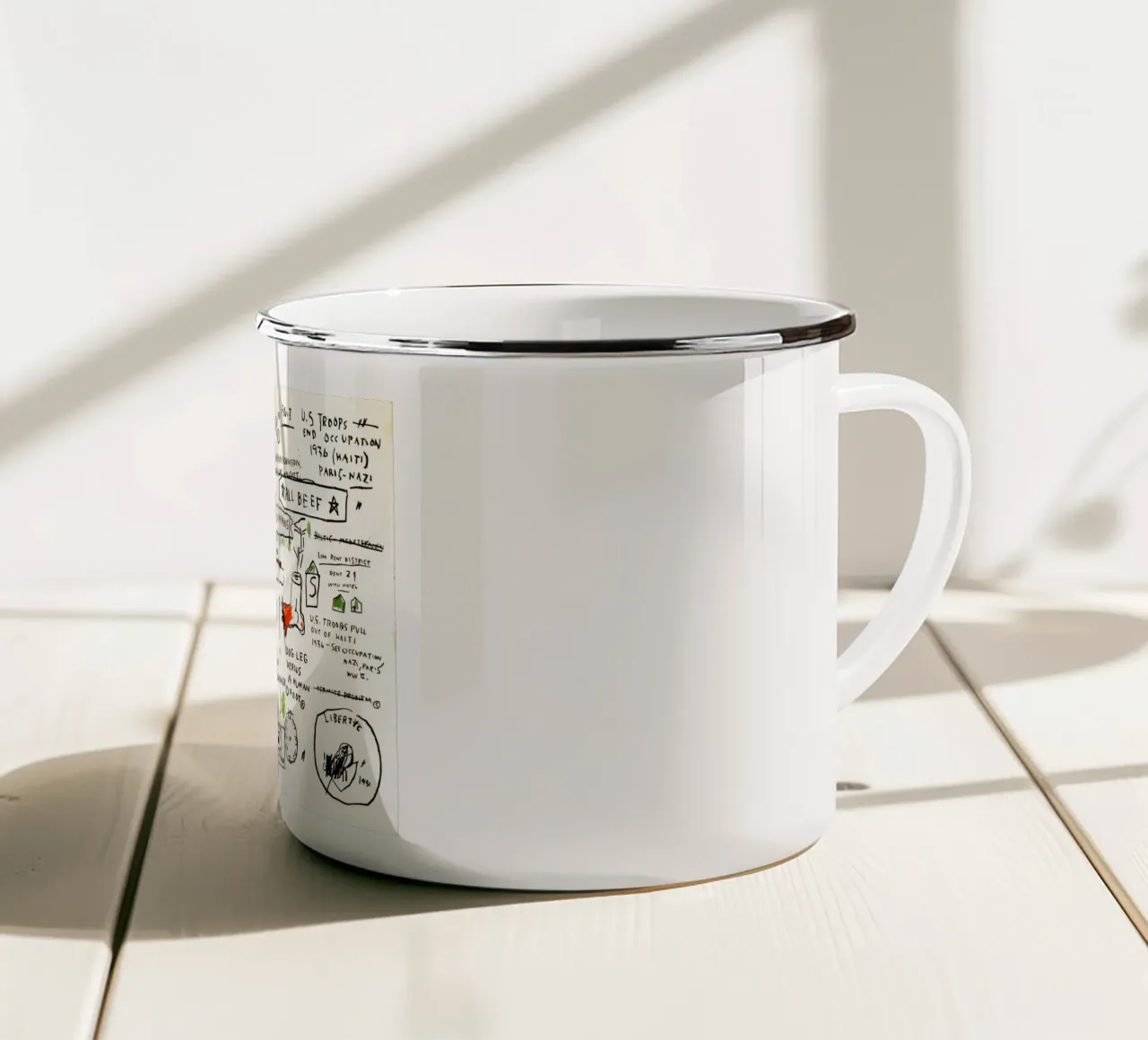 Studio della gamba del cane Michel tazza in smalto da PEVITA