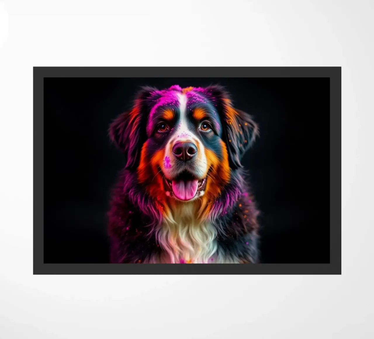 The colorful Bernese Mountain Dog #112 doormat by Yumis.Beargang.and.Me