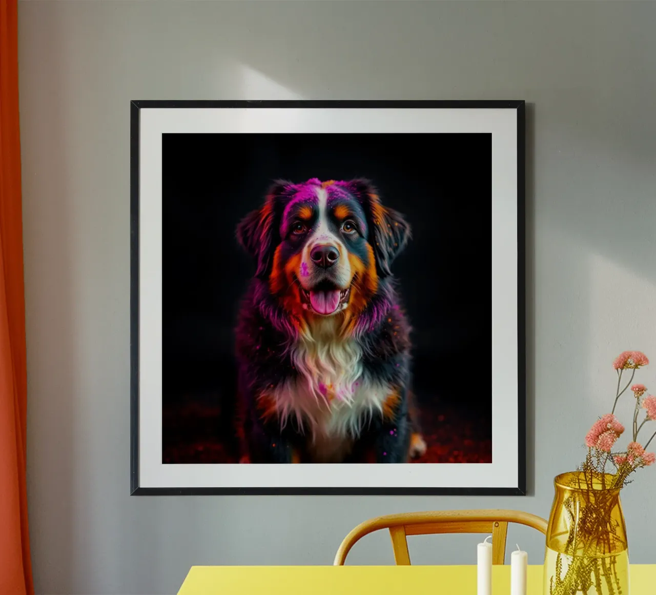 The colorful Bernese Mountain Dog #112 hahnemühle by Yumis.Beargang.and.Me